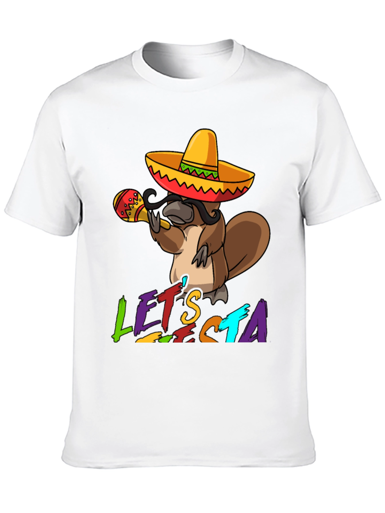 Black Let's Fiesta Platypus T-Shirt view 10