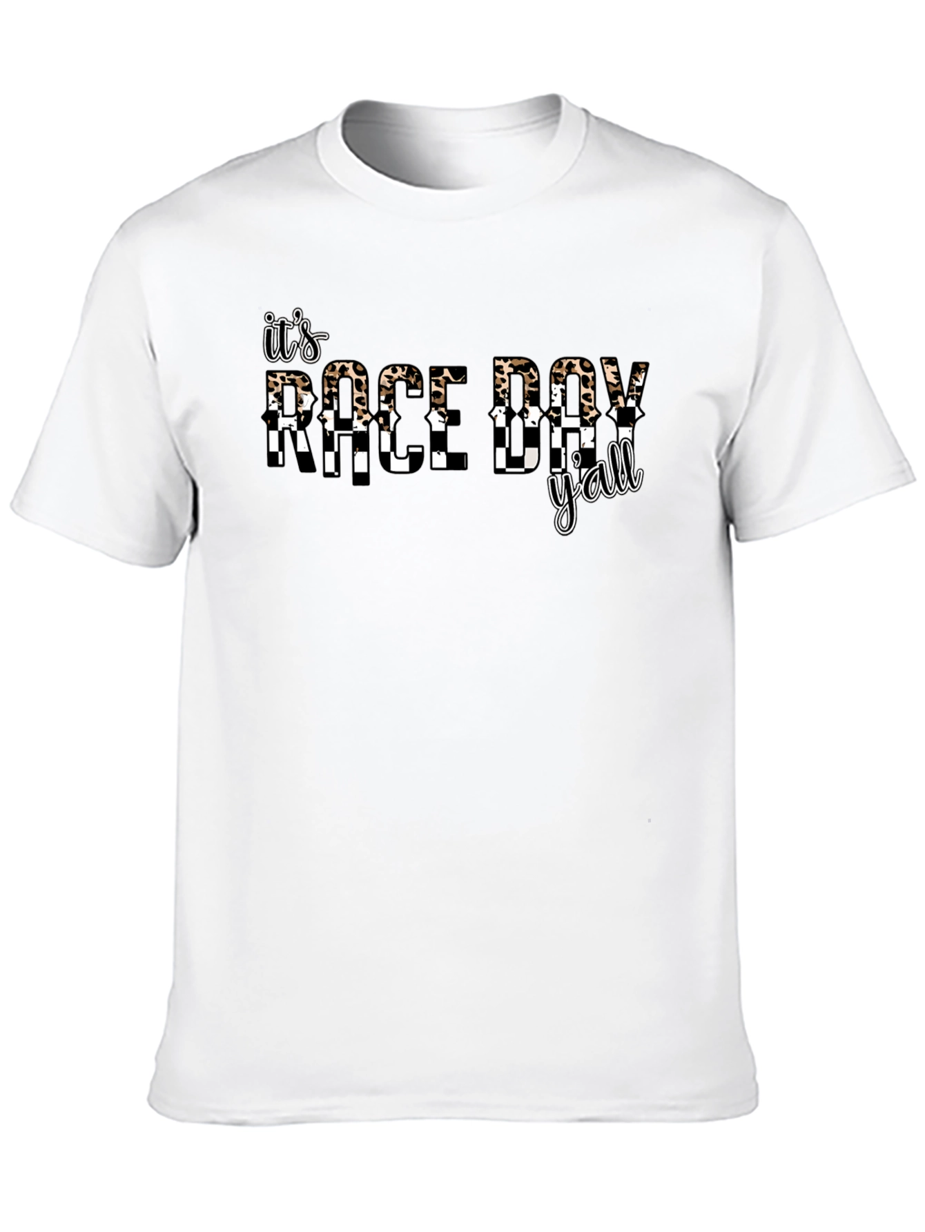 Black It's Race Day Y'all Black Graphic Tee view 10