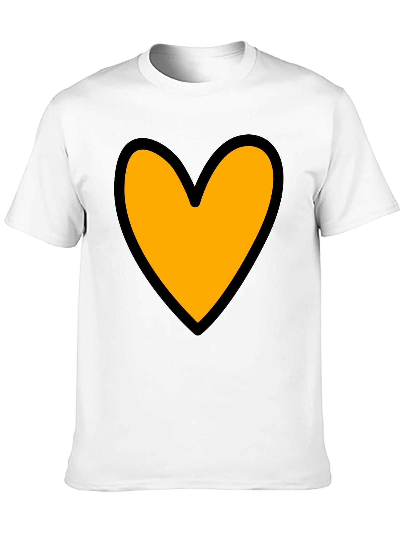 Black Heart Graphic Tee - Black Cotton Blend Casual T-Shirt view 10