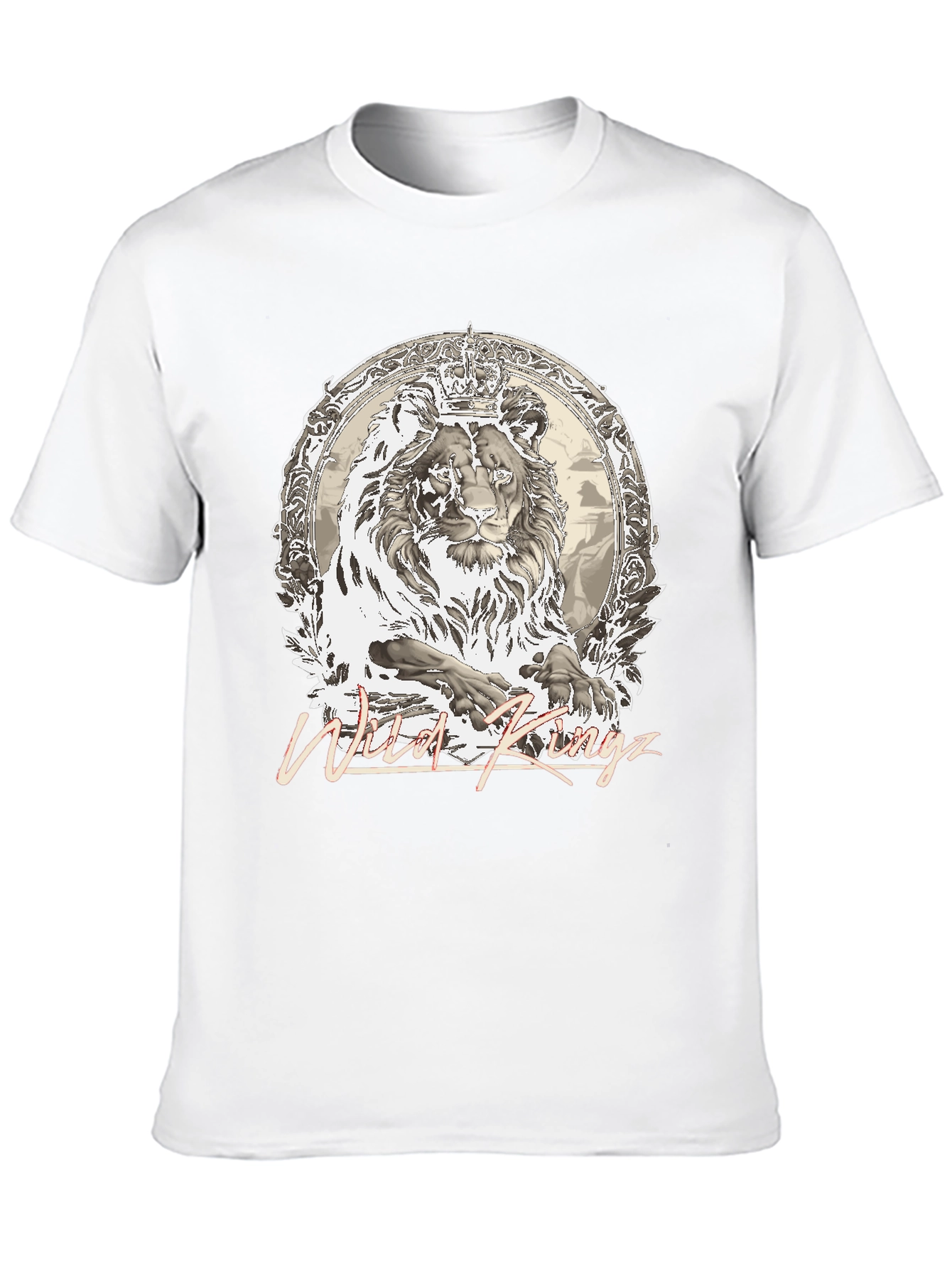 Black Wild Kingz Lion Graphic Tee - Black view 10