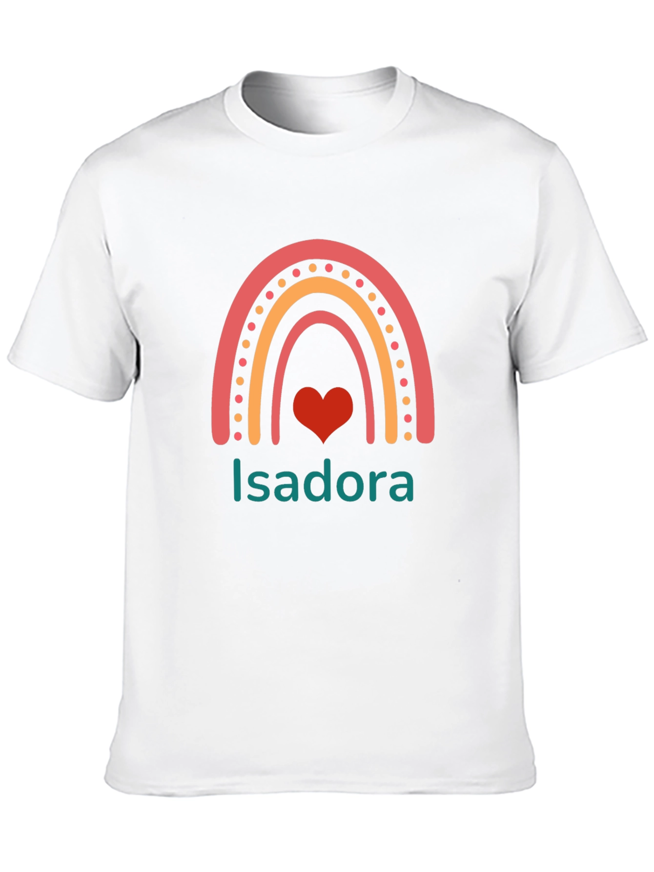 Black Isadora Rainbow Heart Personalized T-Shirt view 10