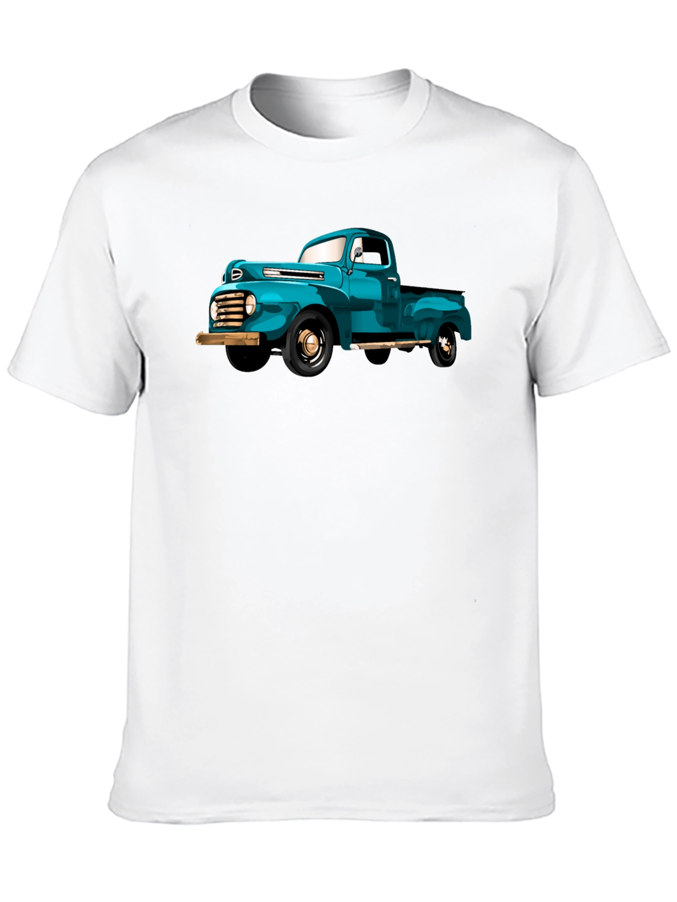 Black Vintage Truck Graphic Tee - Classic Car Lover's Shirt view 10