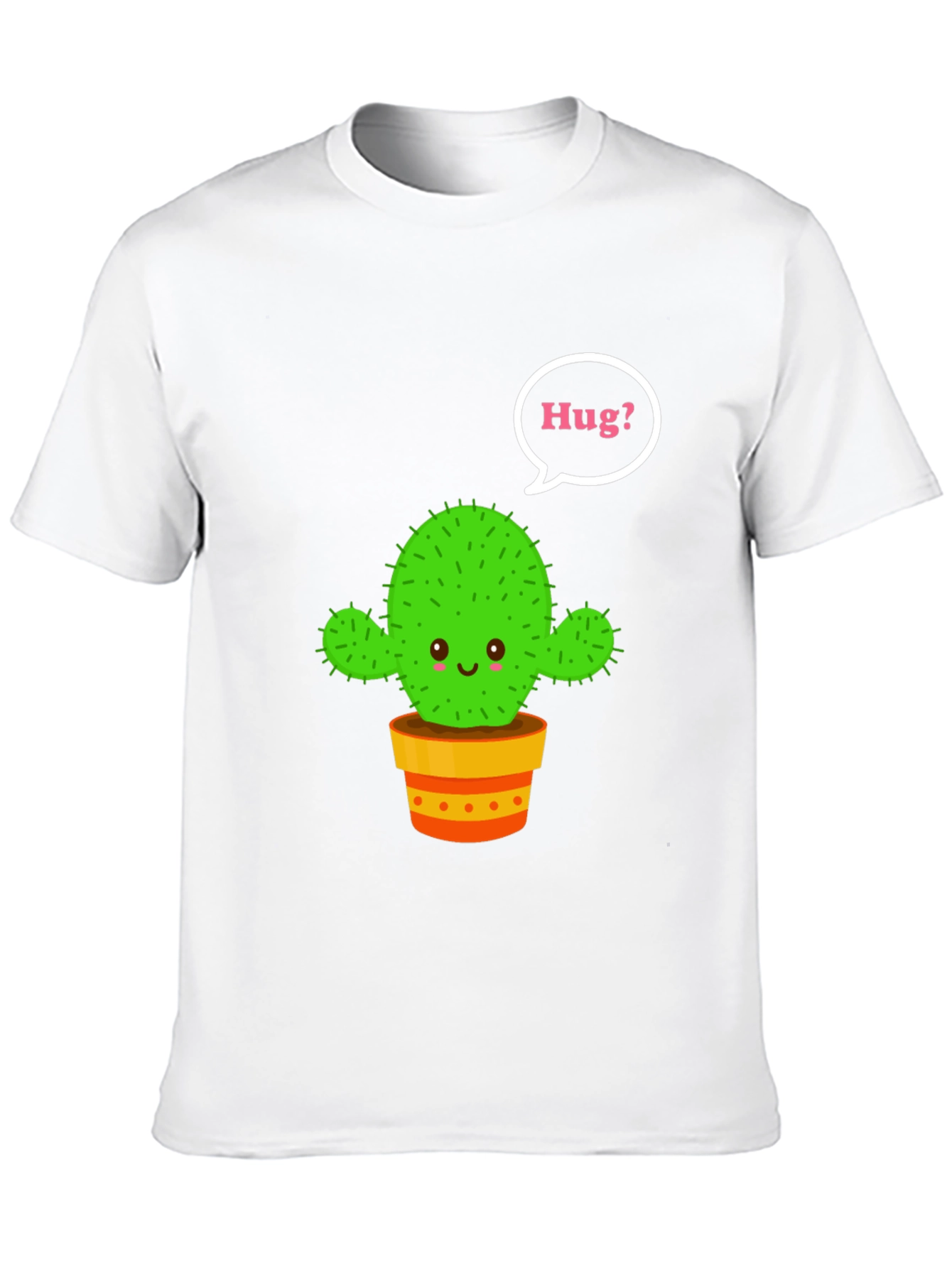 Black Cactus Hug T-Shirt - Cute Graphic Tee view 10