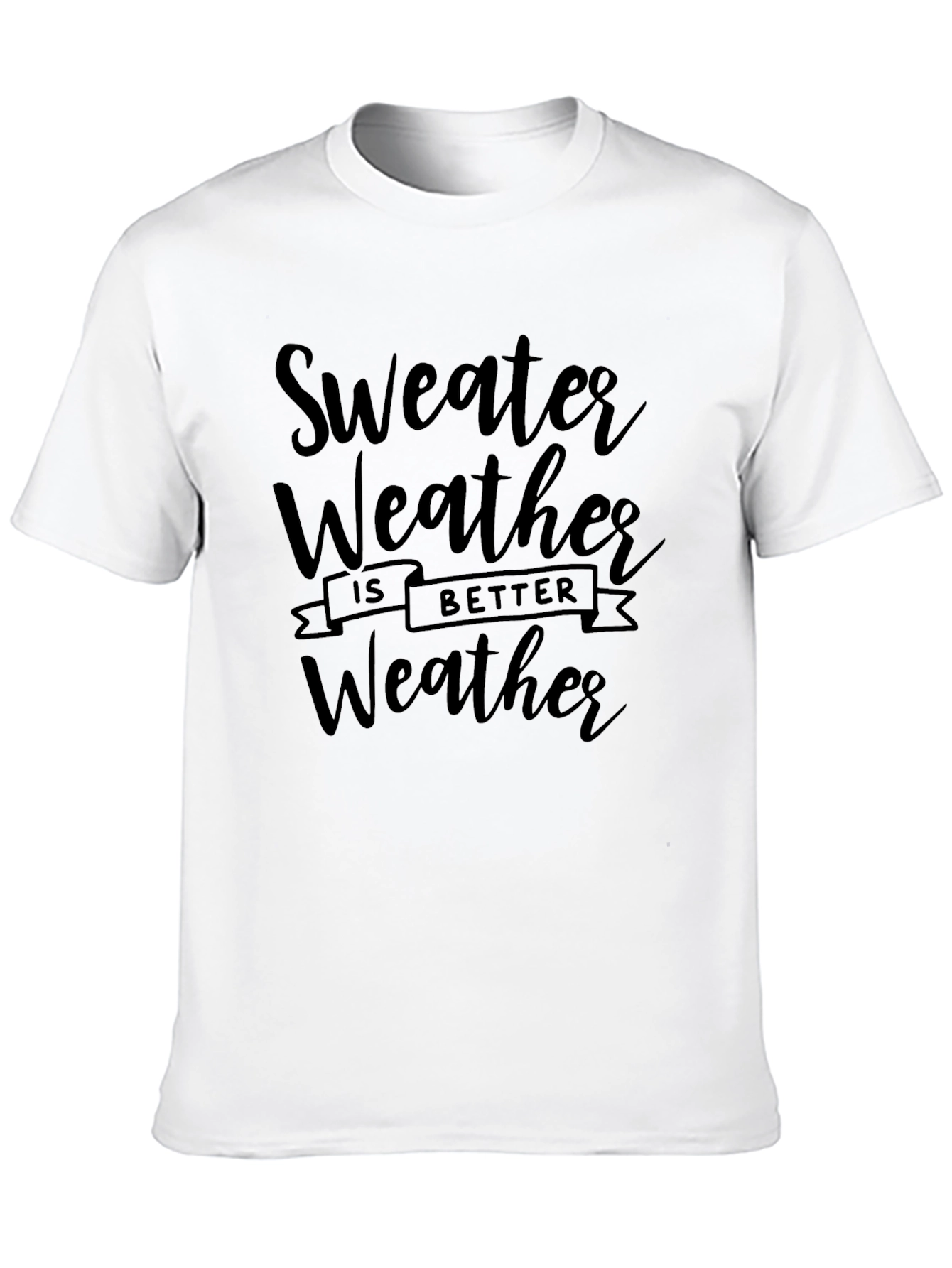 Black Sweater Weather T-Shirt - Cozy Season Apparel view 10
