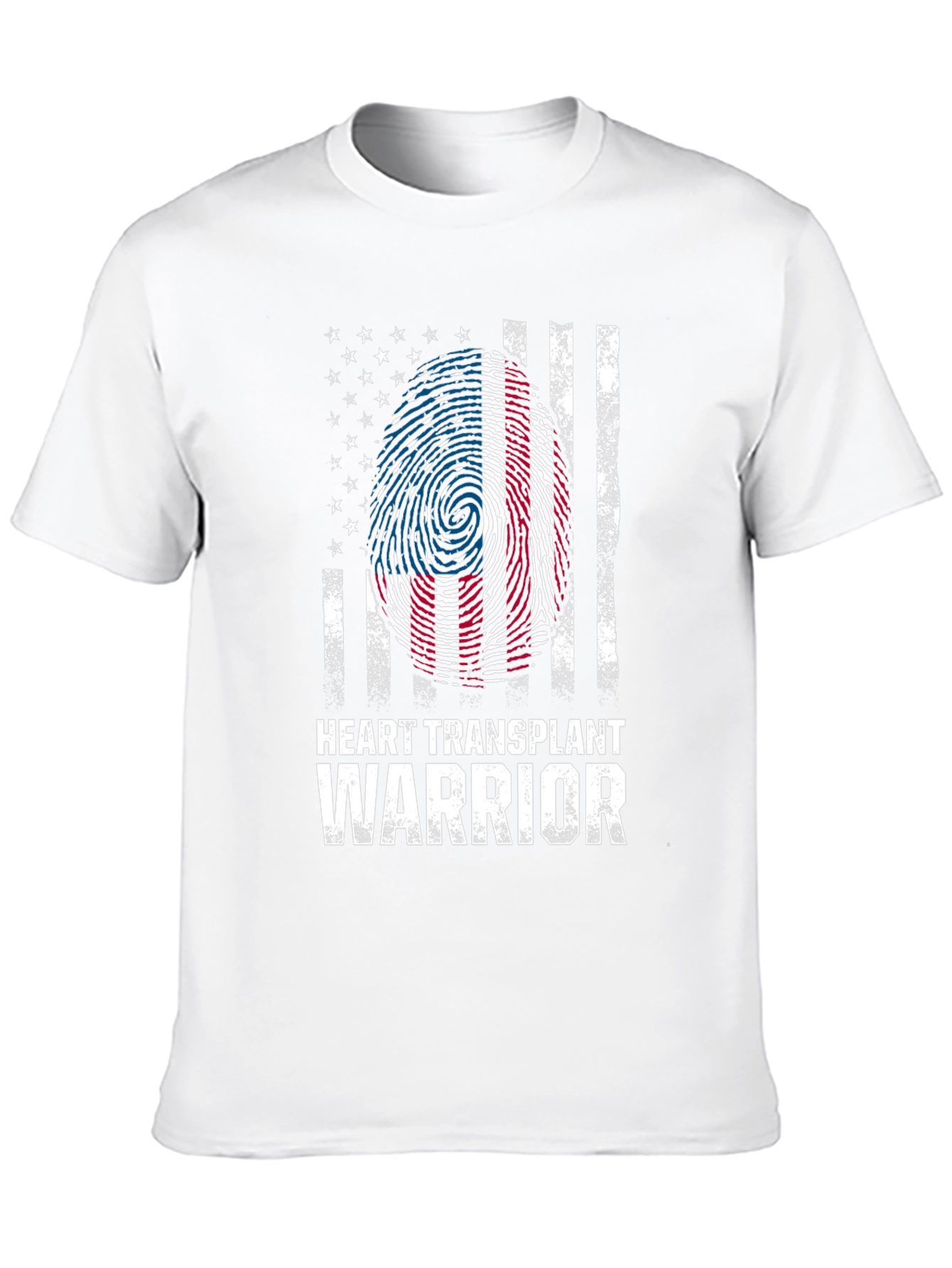Heart Transplant Warrior USA Flag T-Shirt - 10