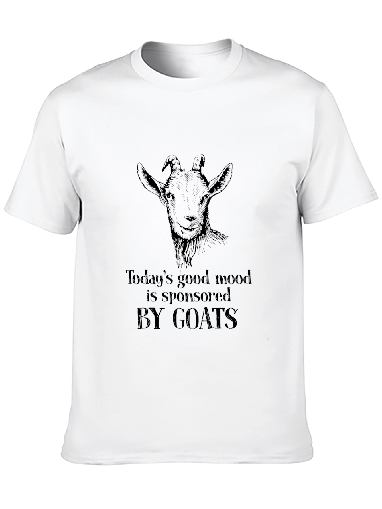Black Funny Goat Graphic Tee - Today's Good Mood view 10