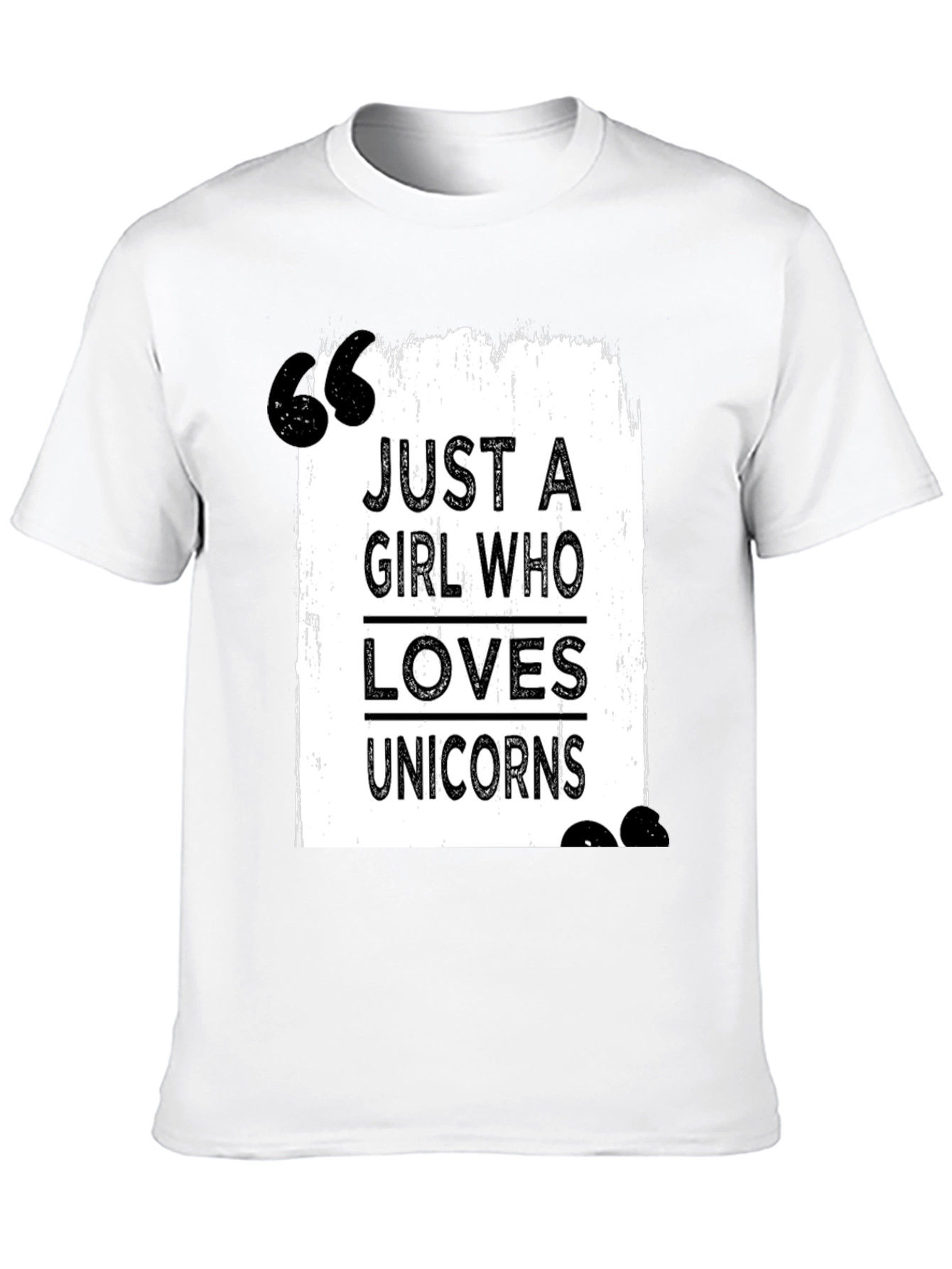 Black Just a Girl Who Loves Unicorns T-Shirt view 10