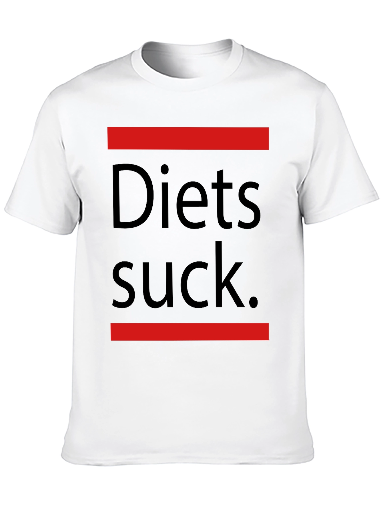 Black Diets Suck Graphic T-Shirt - Unisex view 10