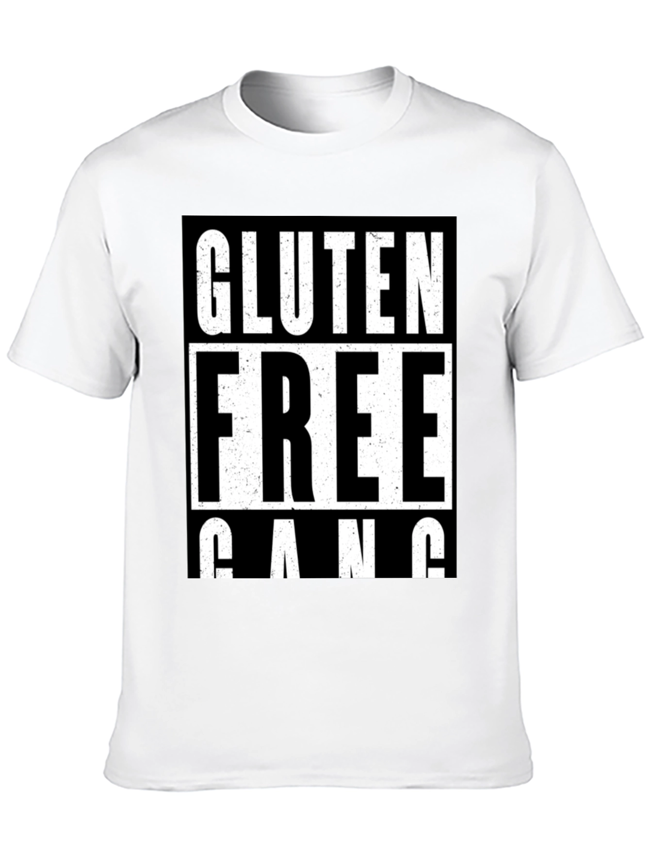 Black Gluten Free Gang T-Shirt -  Bold Graphic Tee view 10