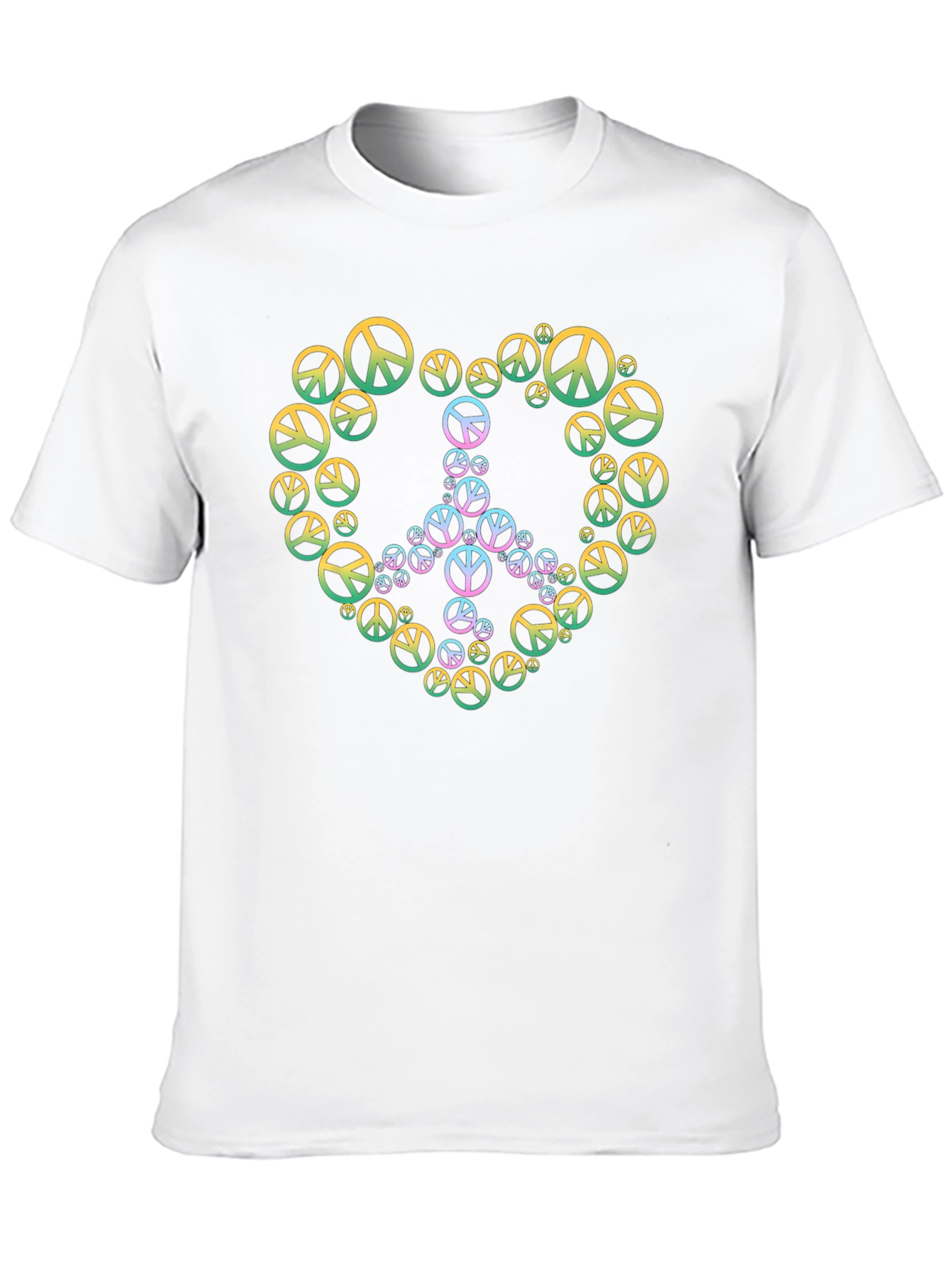 Peace Heart Graphic Tee - Black Casual T-Shirt - 10