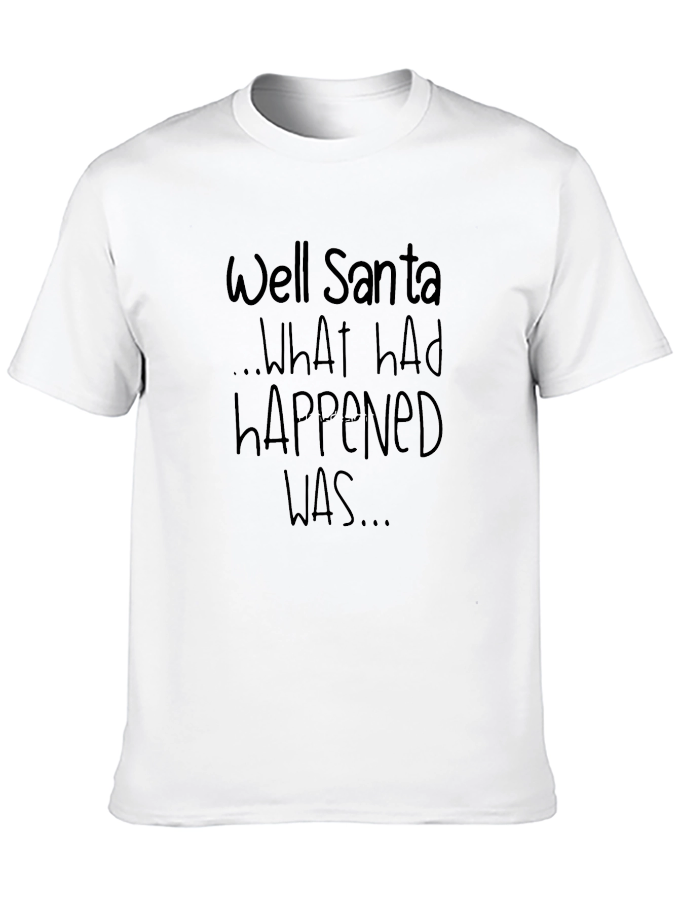 Black Well Santa What Had Happened Was Black T-Shirt view 10