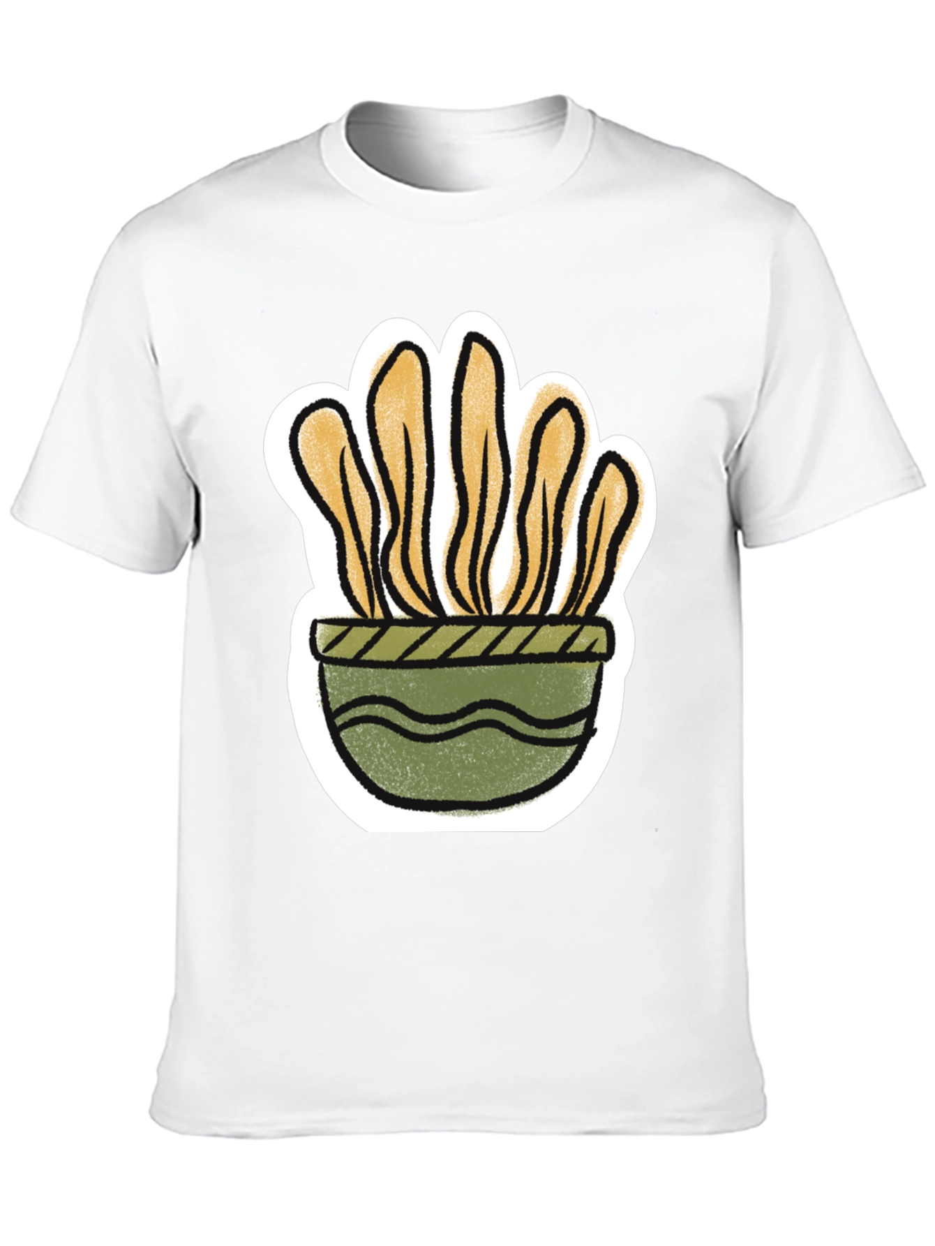 Black Plant Pot Graphic Tee - Trendy Stylish view 10