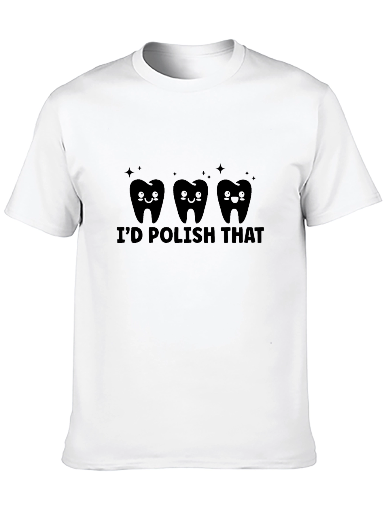 Black I'd Polish That T-Shirt, Dental Hygienist Tee view 10