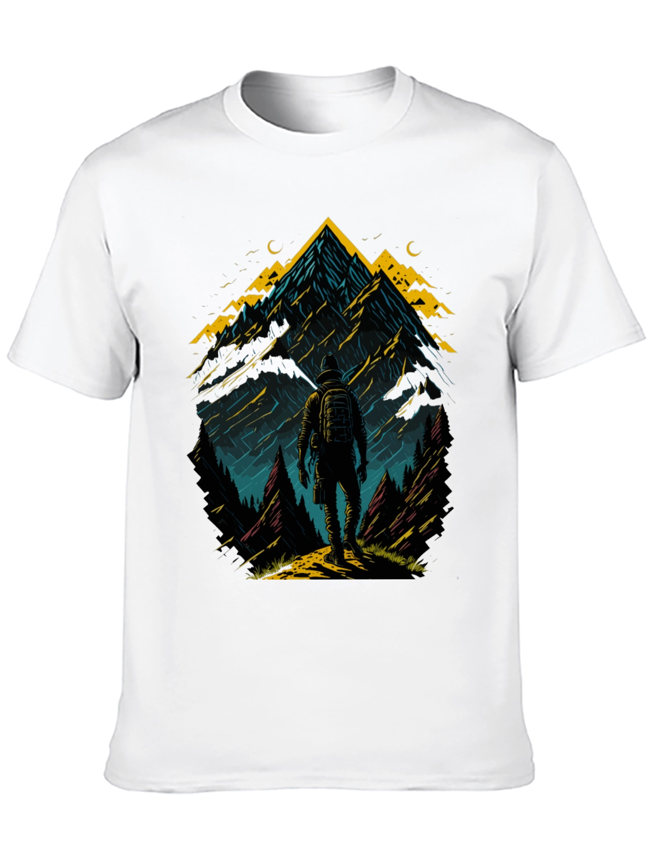 Black Mountain Adventure T-Shirt: Hiker Graphic Tee view 10