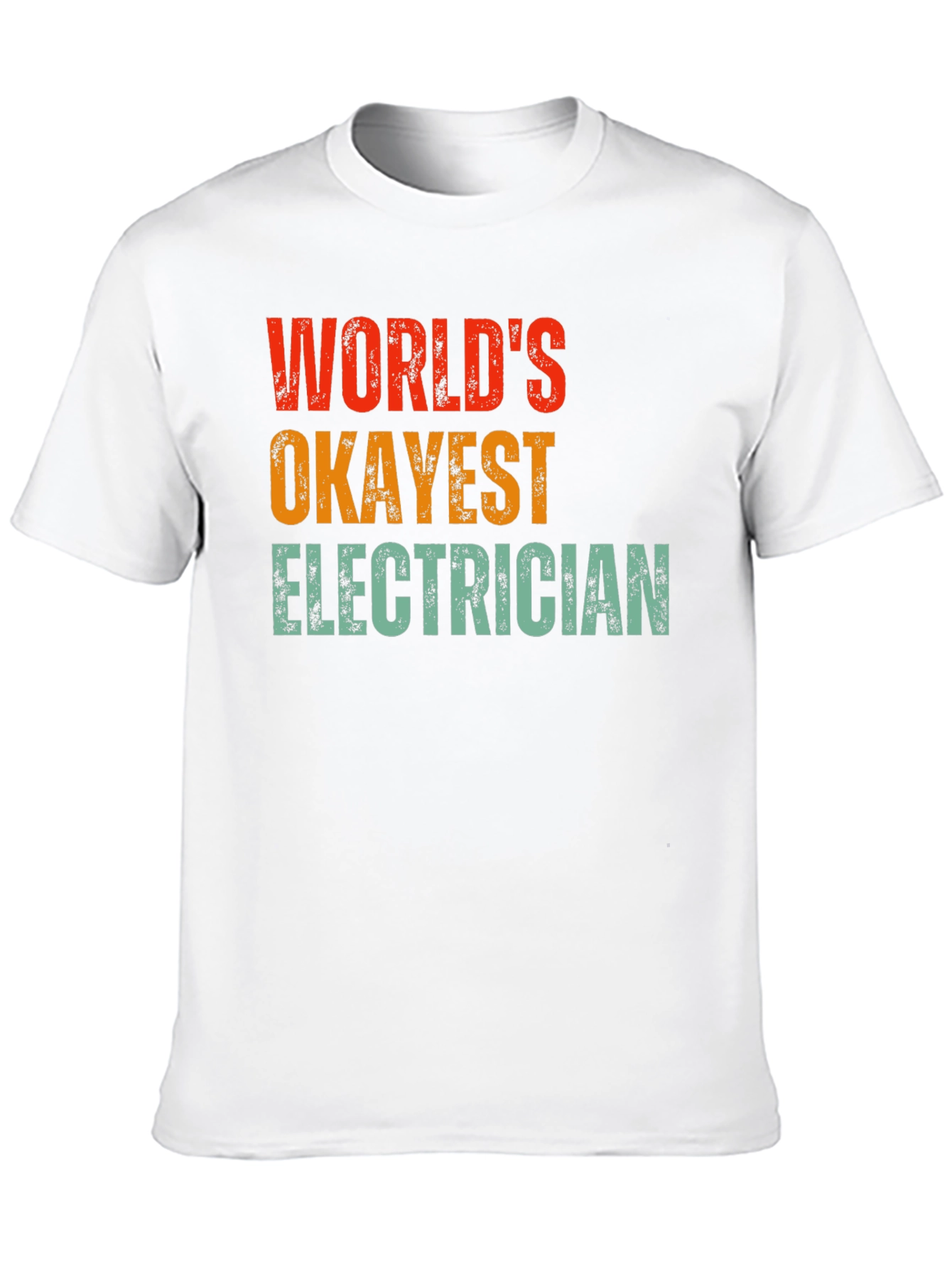 Black World's Okayest Electrician T-Shirt view 10