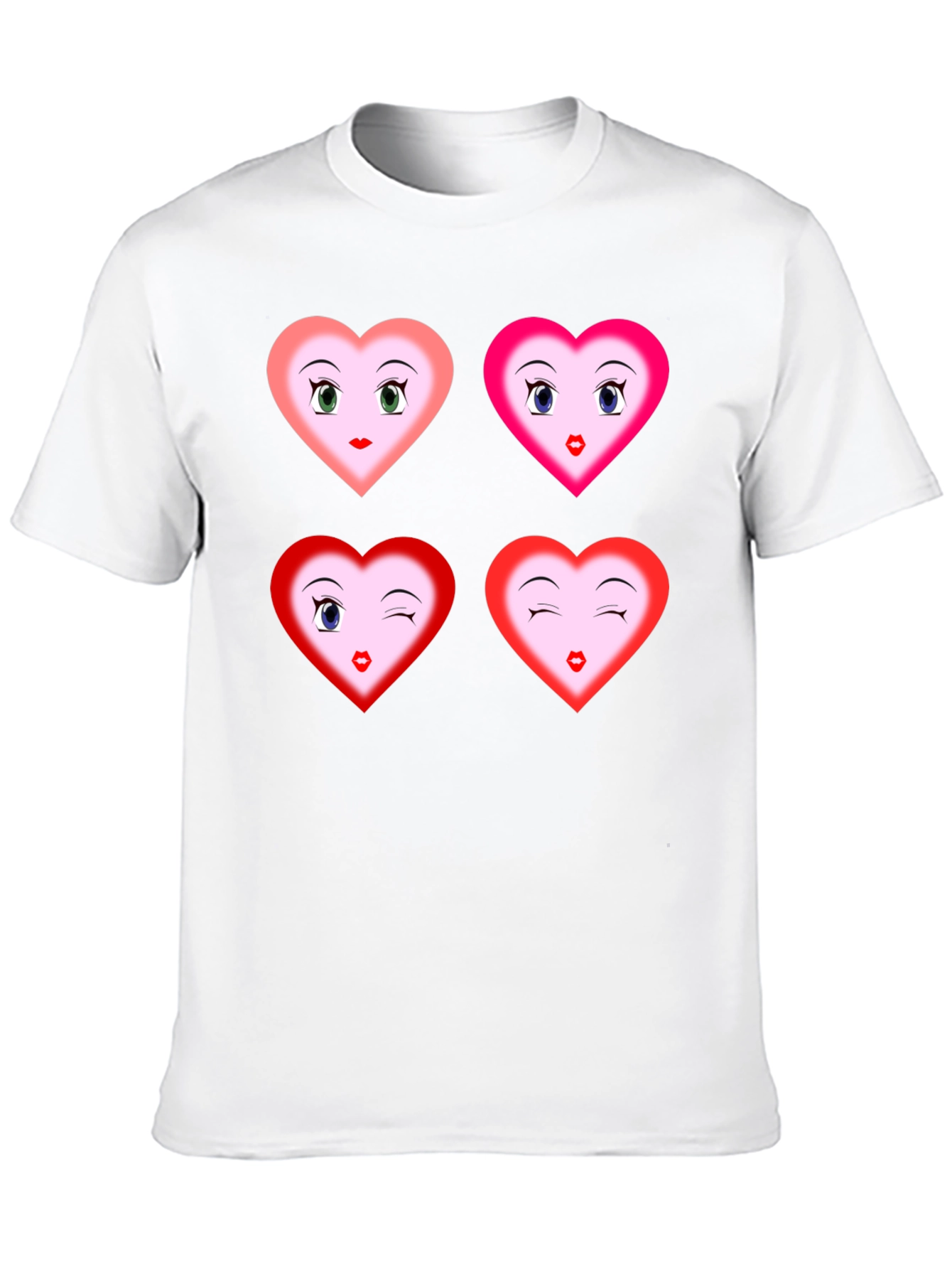 Black Heart Faces Graphic Tee - Fun, Unique Design view 10