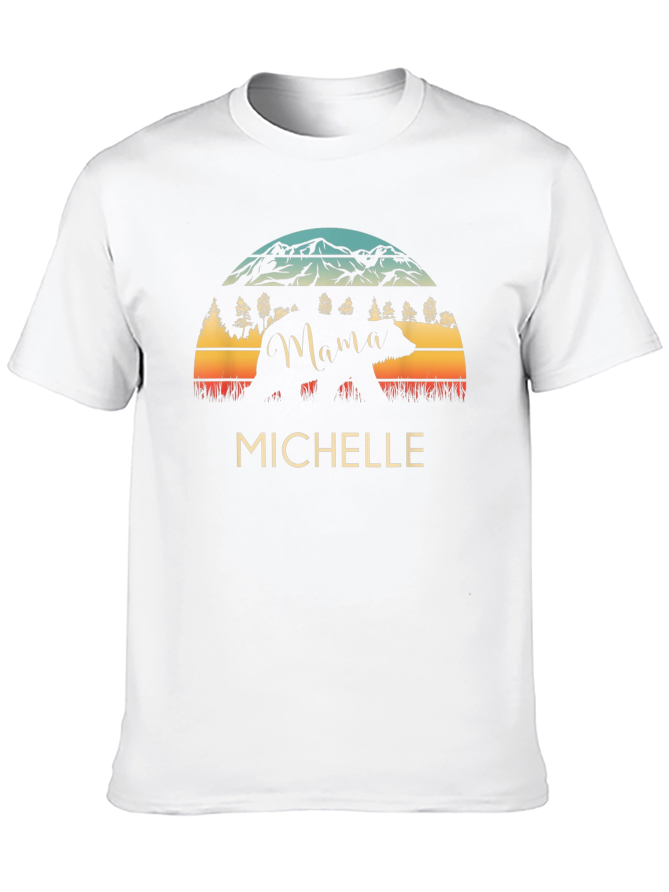 Black Michelle Bear Silhouette Vintage T-Shirt view 10