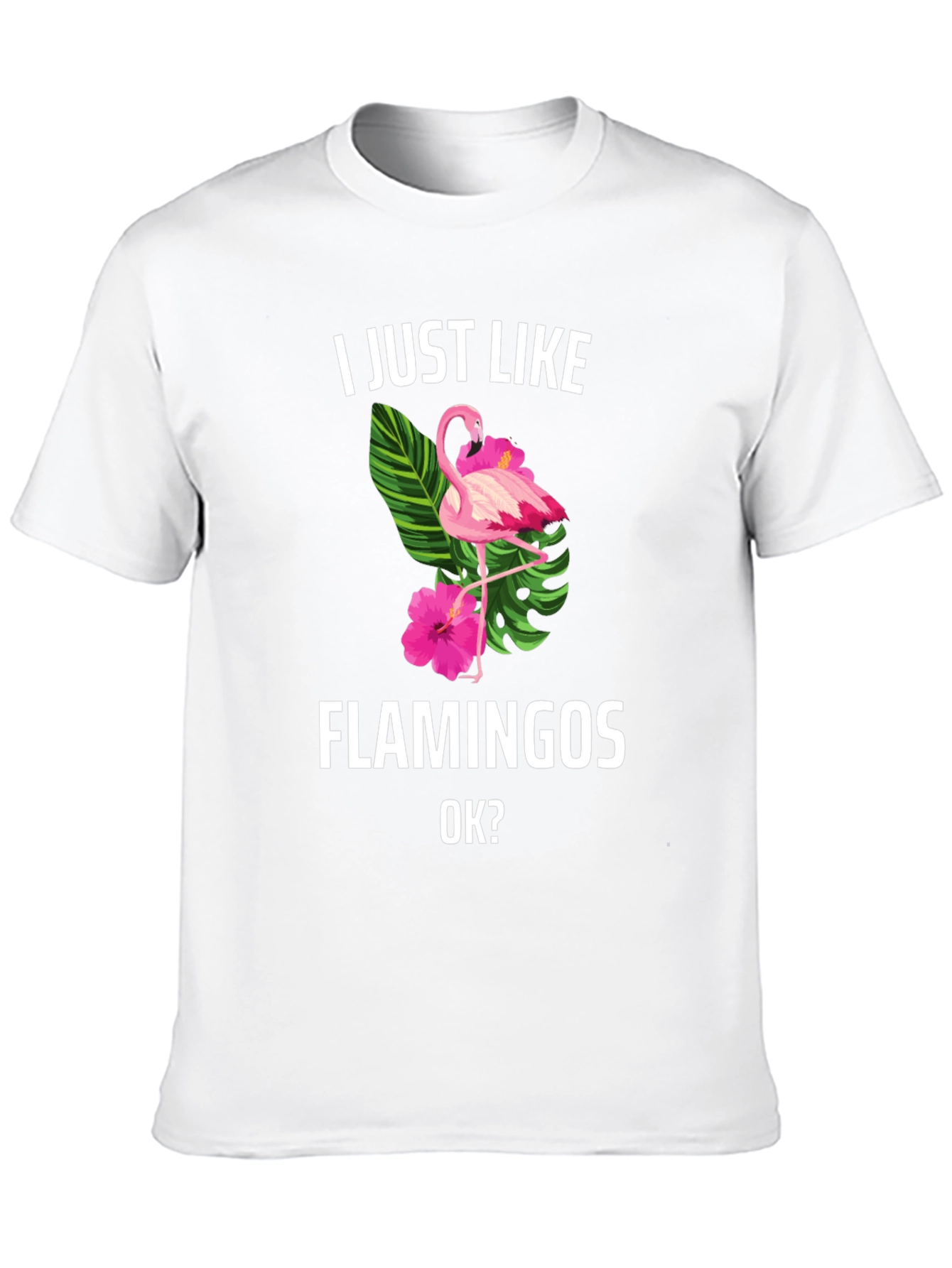 Black I Just Like Flamingos T-Shirt view 10