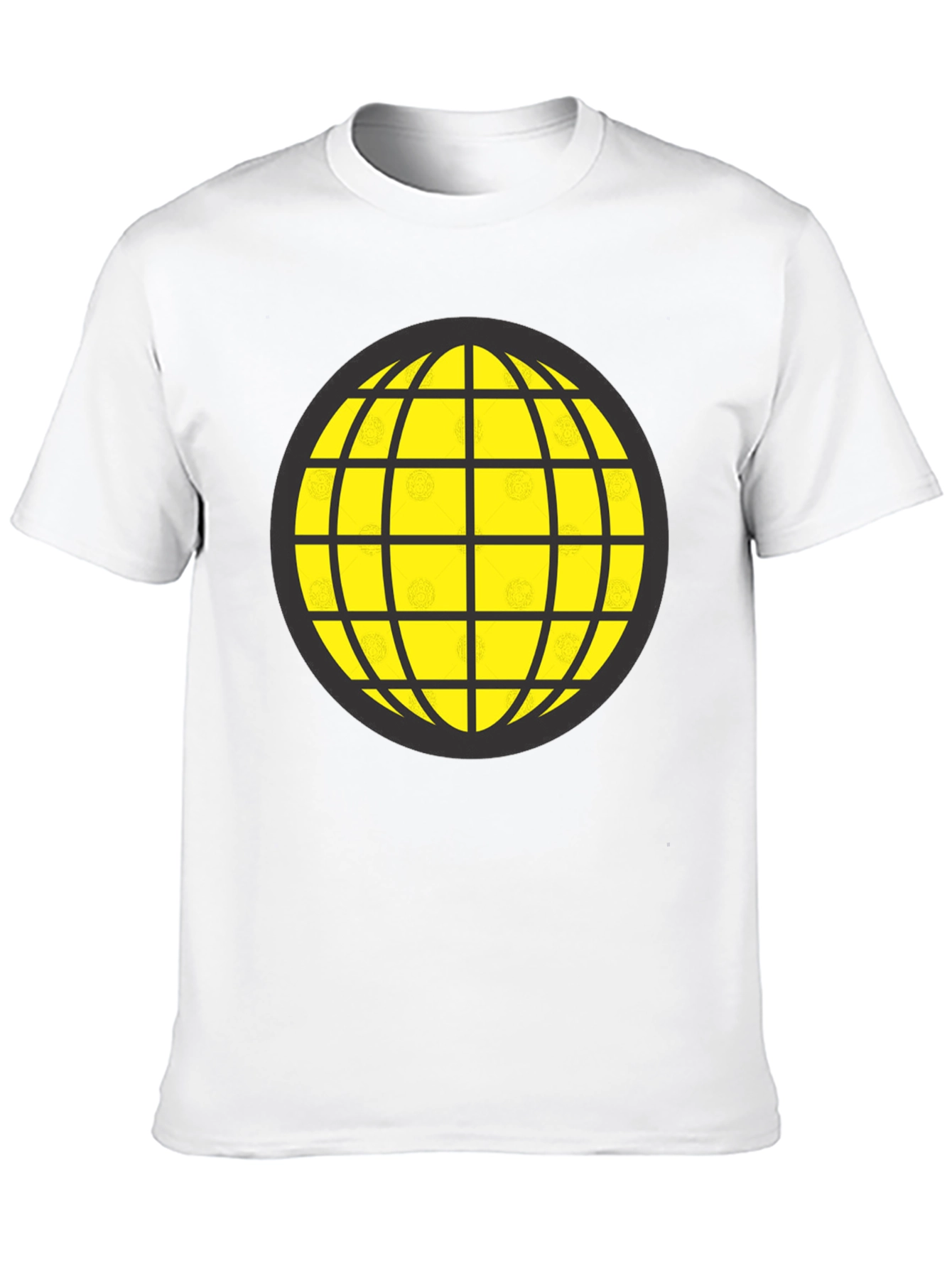 Black Graphic Globe Tee - Black Cotton Blend view 10
