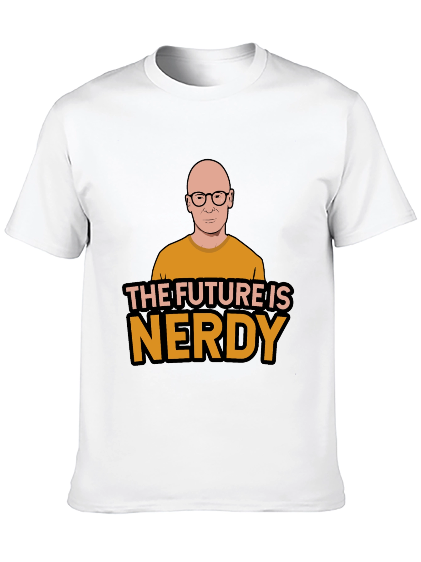 Black The Future is Nerdy Graphic T-Shirt view 10