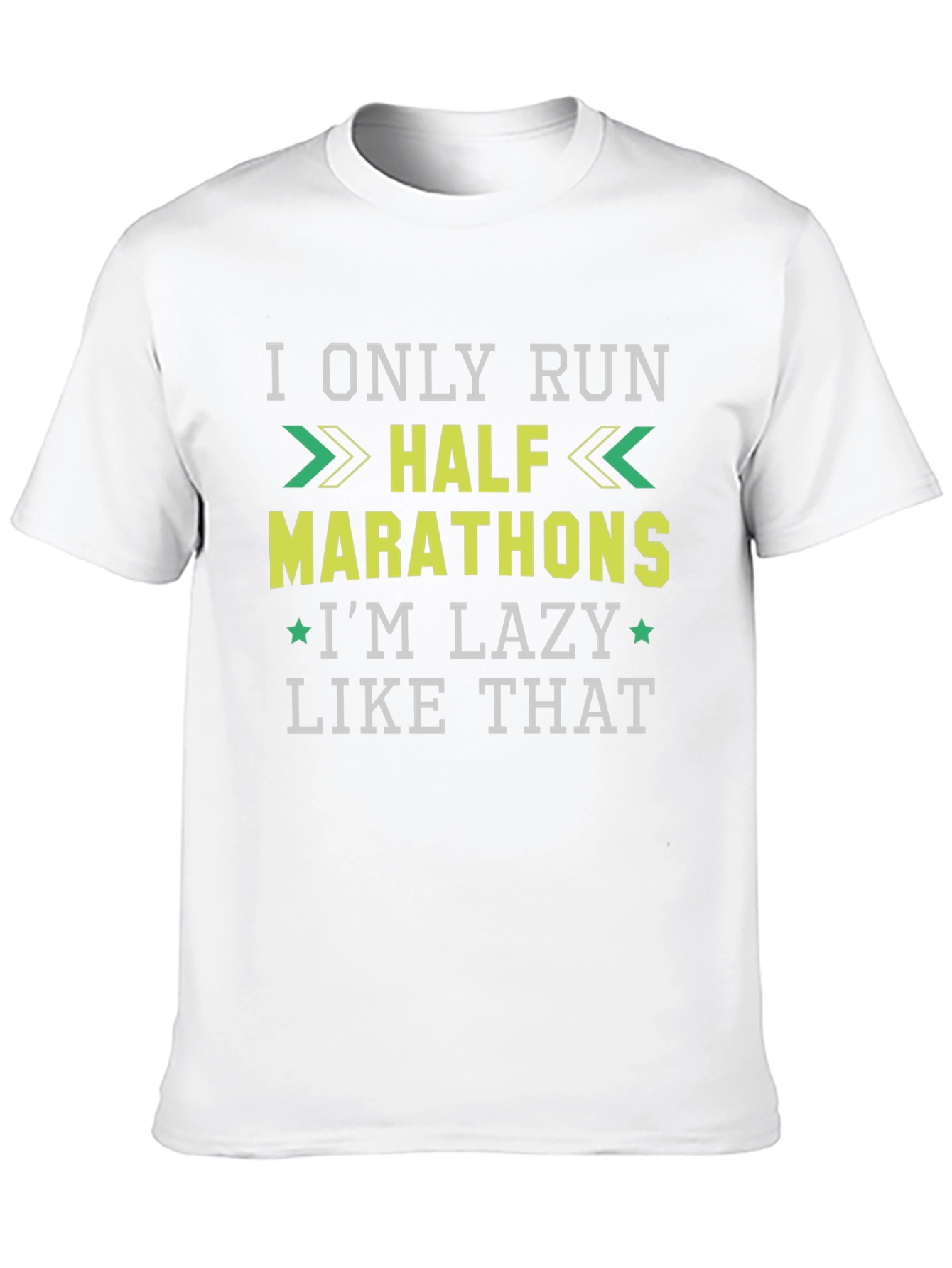 Black Funny Running T-Shirt: I Only Run Half Marathons - I'm Lazy Like That! view 10