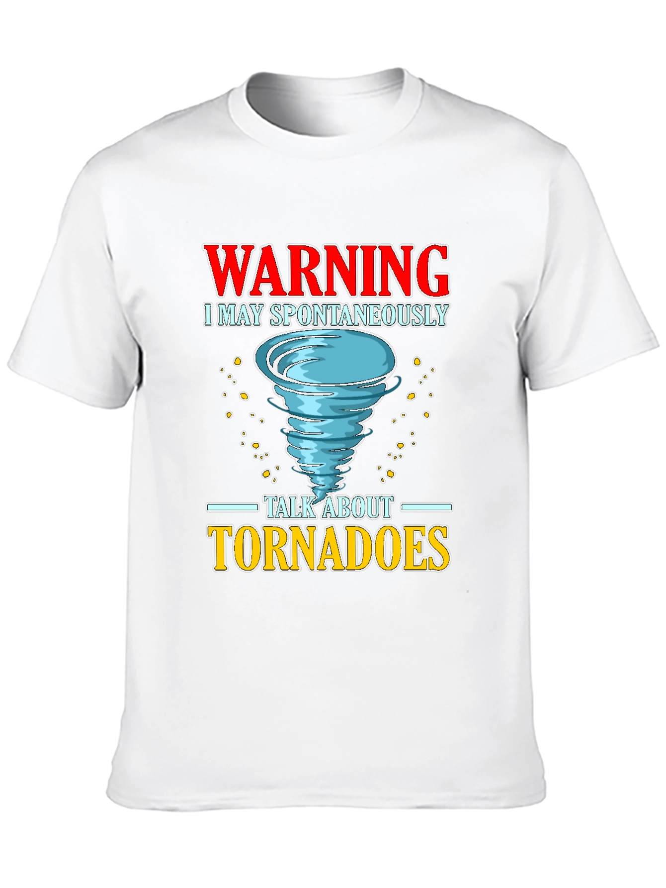 Black Warning Tornado Funny Graphic T-Shirt view 10