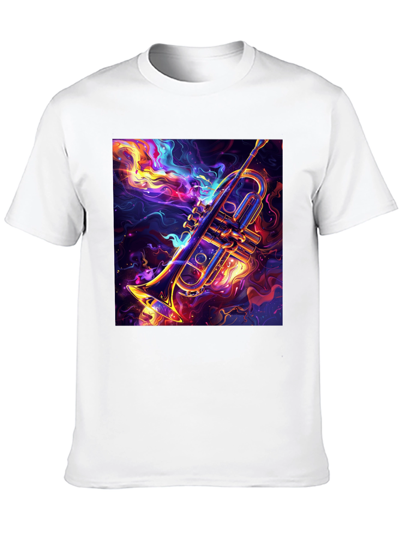 Black Trumpet Graphic Black T-Shirt: Artistic Music Lover Tee view 10