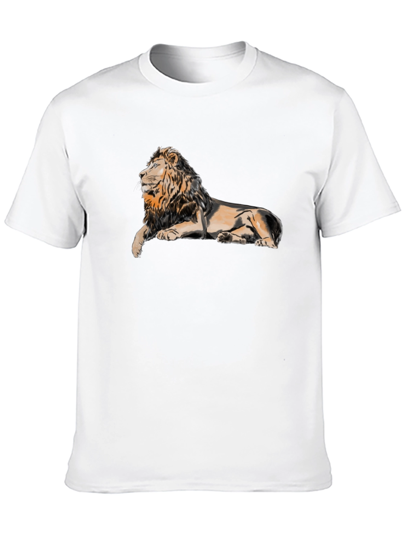 Black Lion Graphic Print T-Shirt - Black view 10