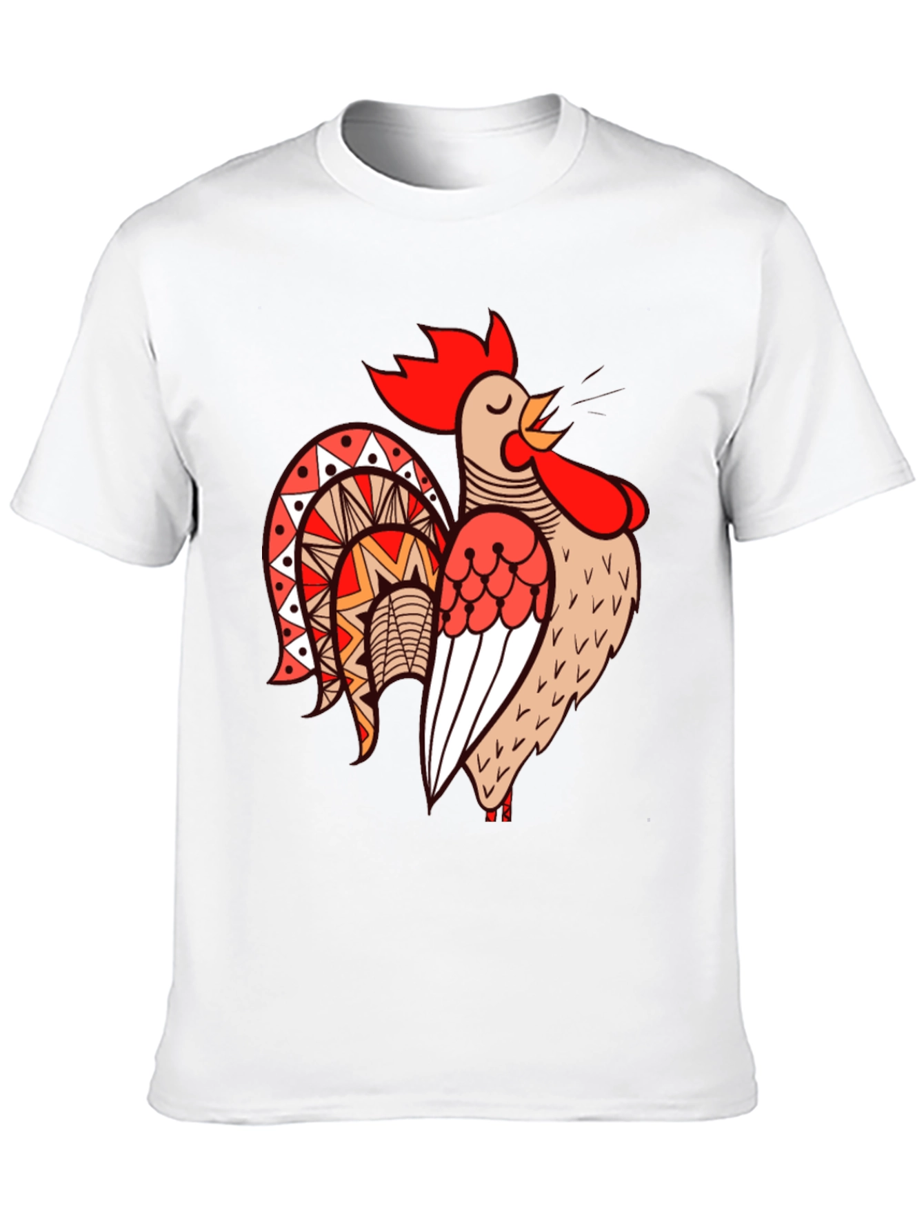 Black Rooster Graphic Tee - Black Cotton T-Shirt view 10