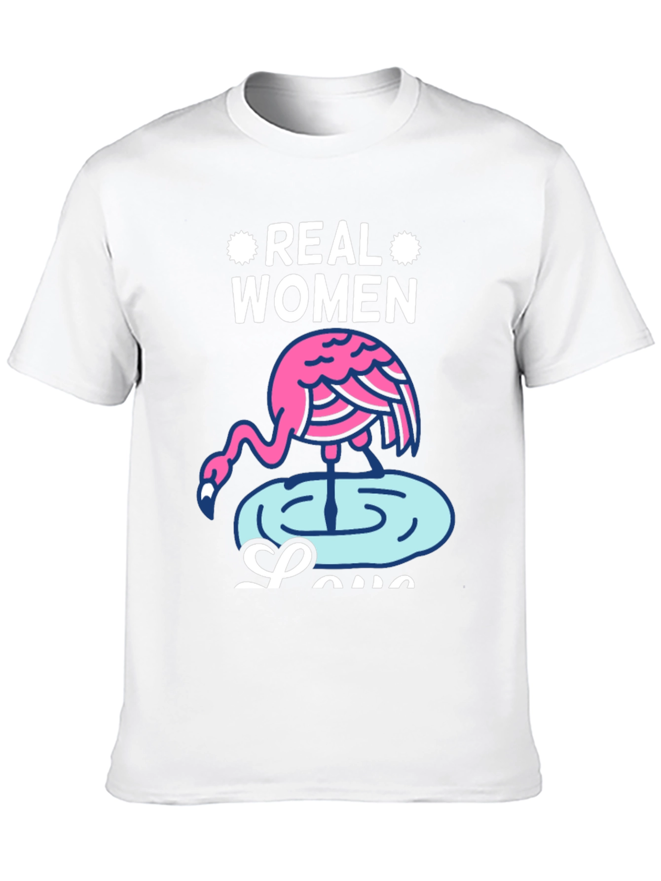 Black Real Women Love Flamingos Graphic T-Shirt view 10