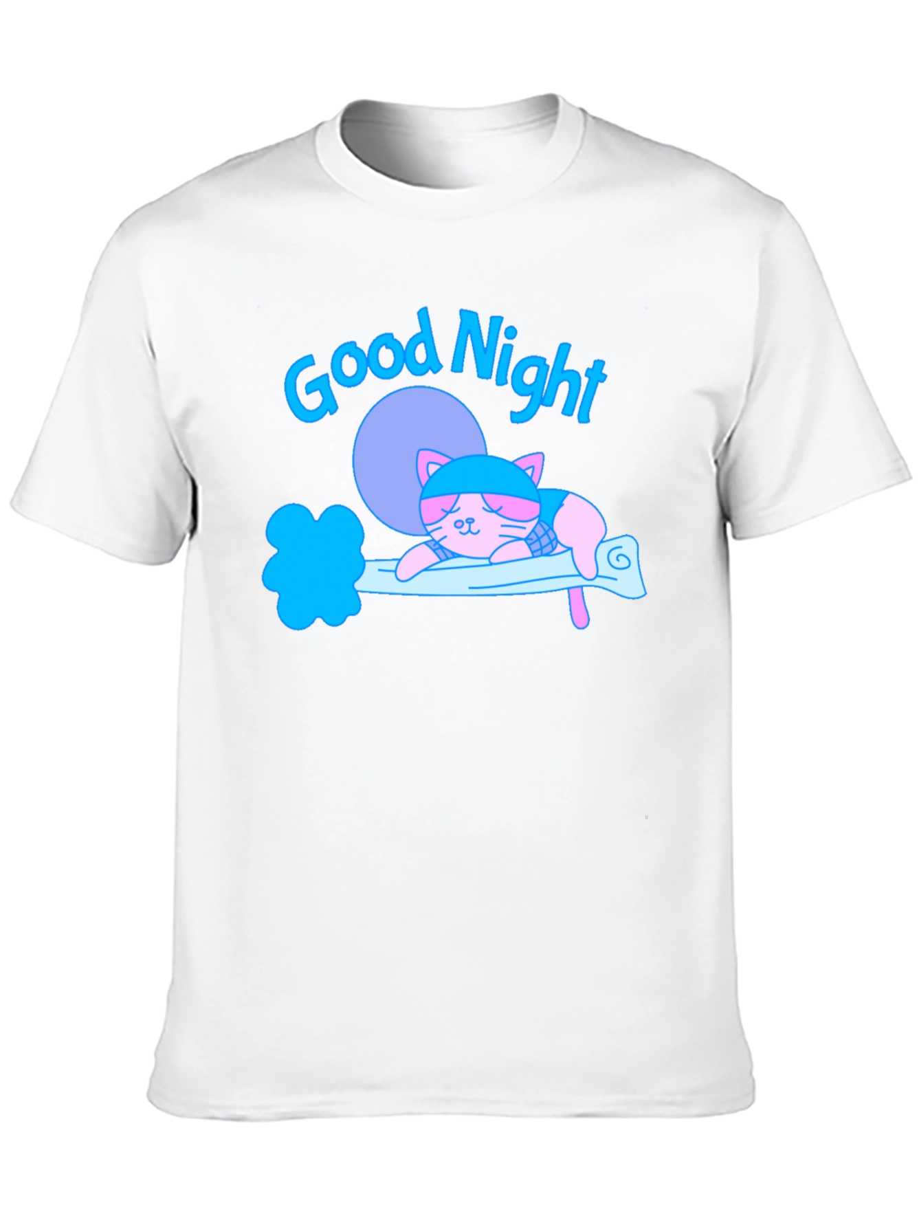 Black Good Night Cat T-Shirt view 10