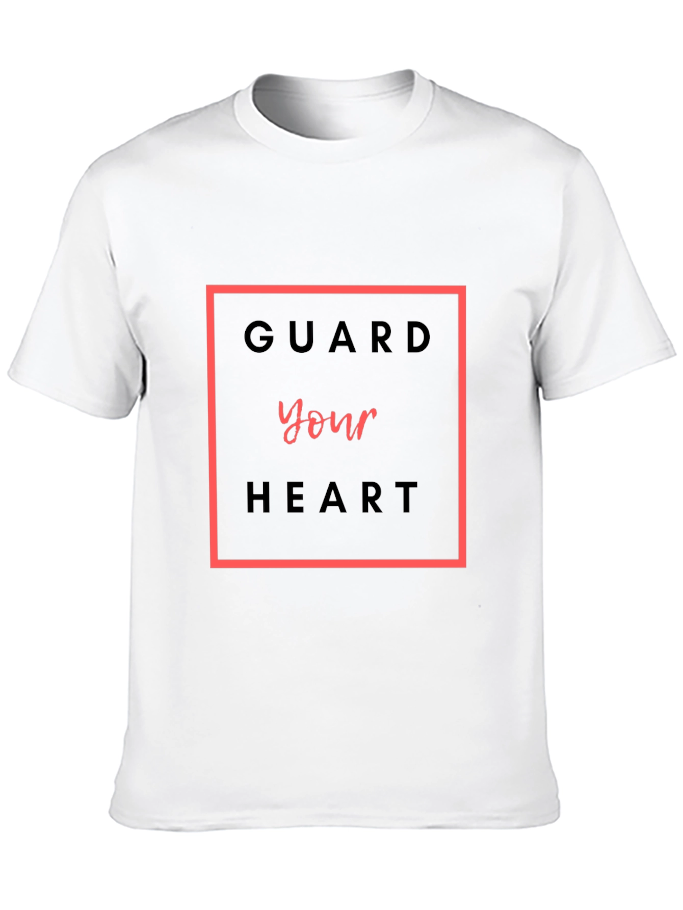 Black Guard Your Heart Graphic Tee - Stylish Unisex T-Shirt view 10