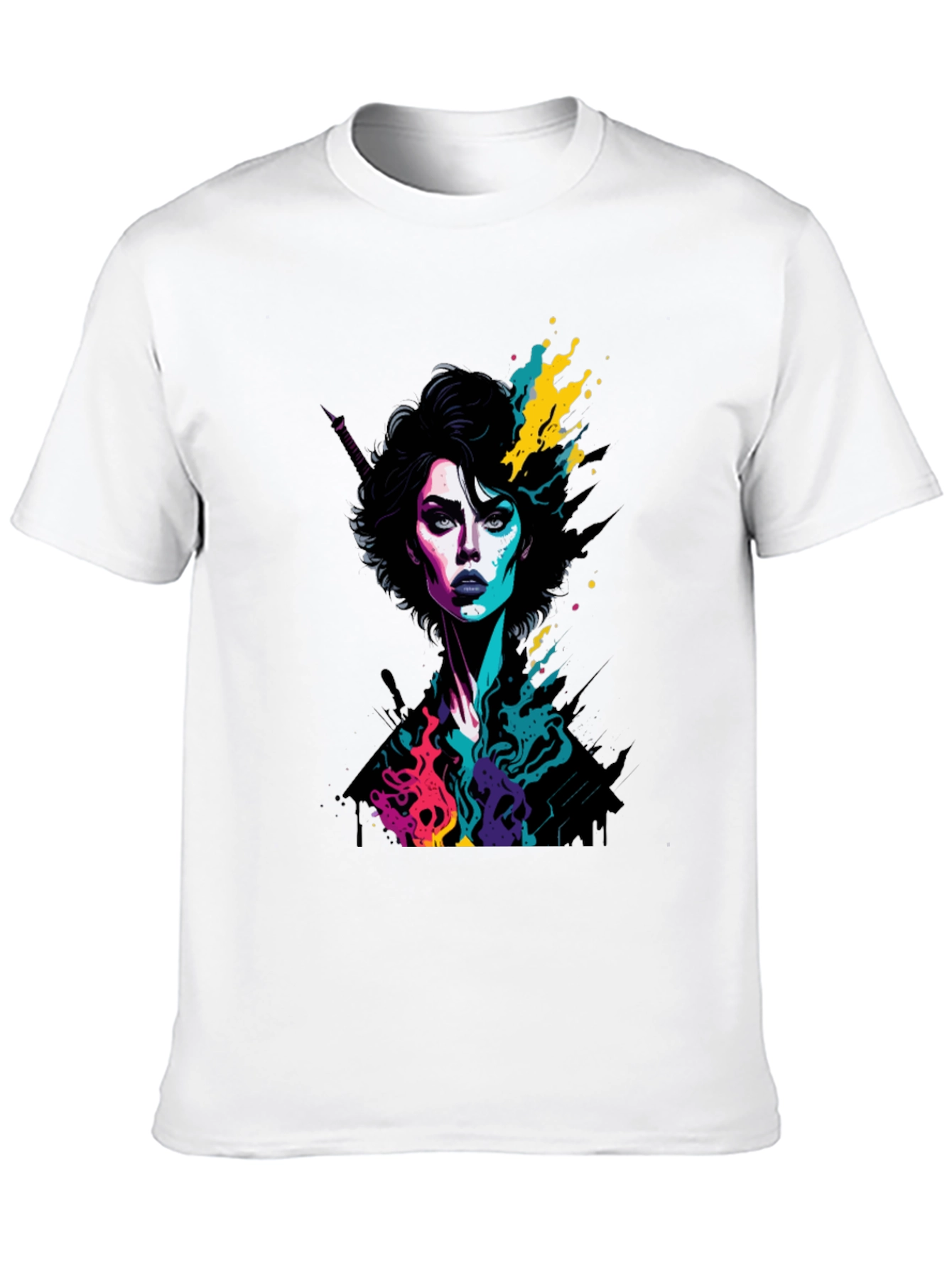Black Vibrant Woman Graphic Tee - Bold Style! view 10