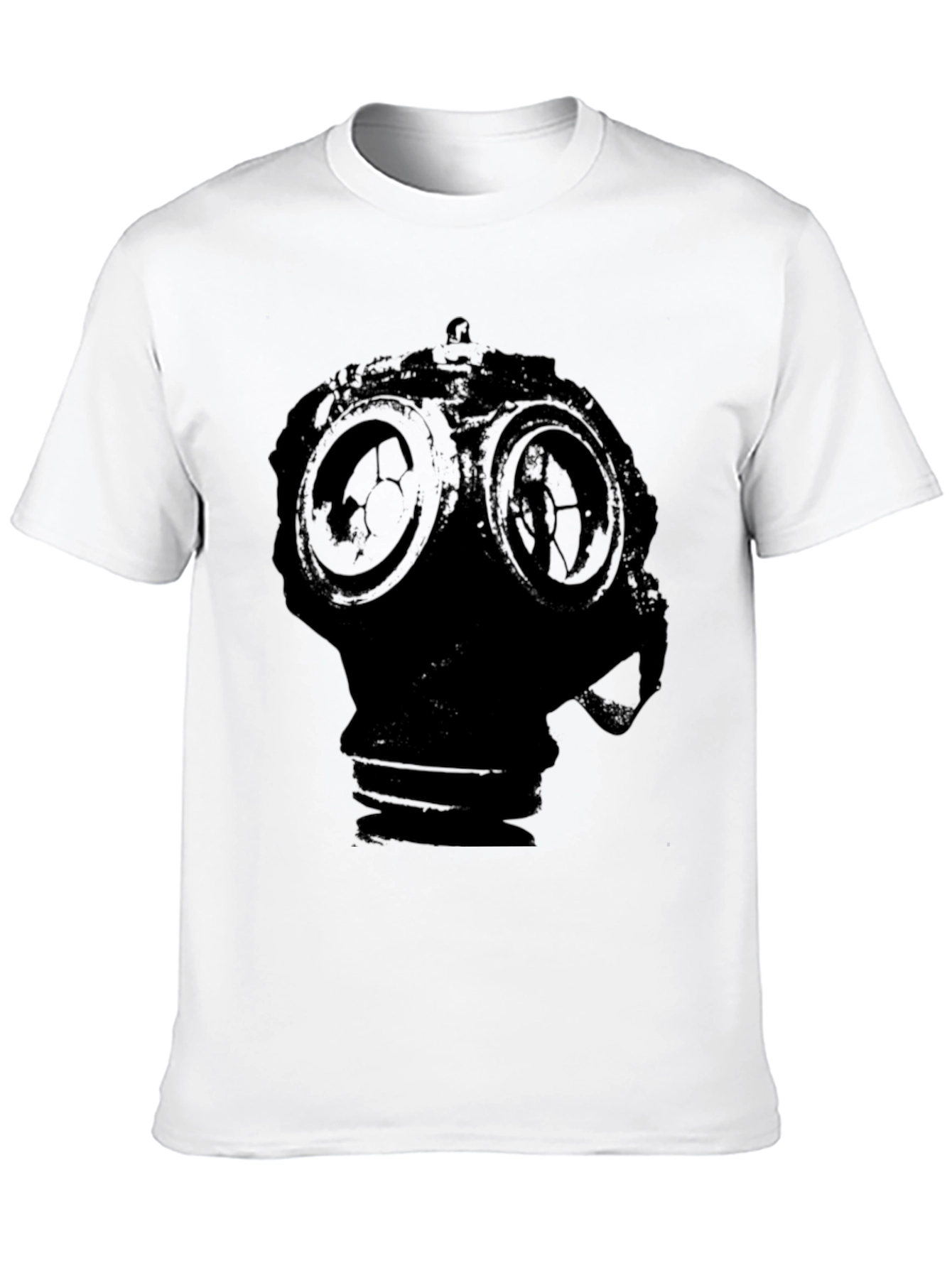 Black Gas Mask Graphic T-Shirt - Dark Style view 10