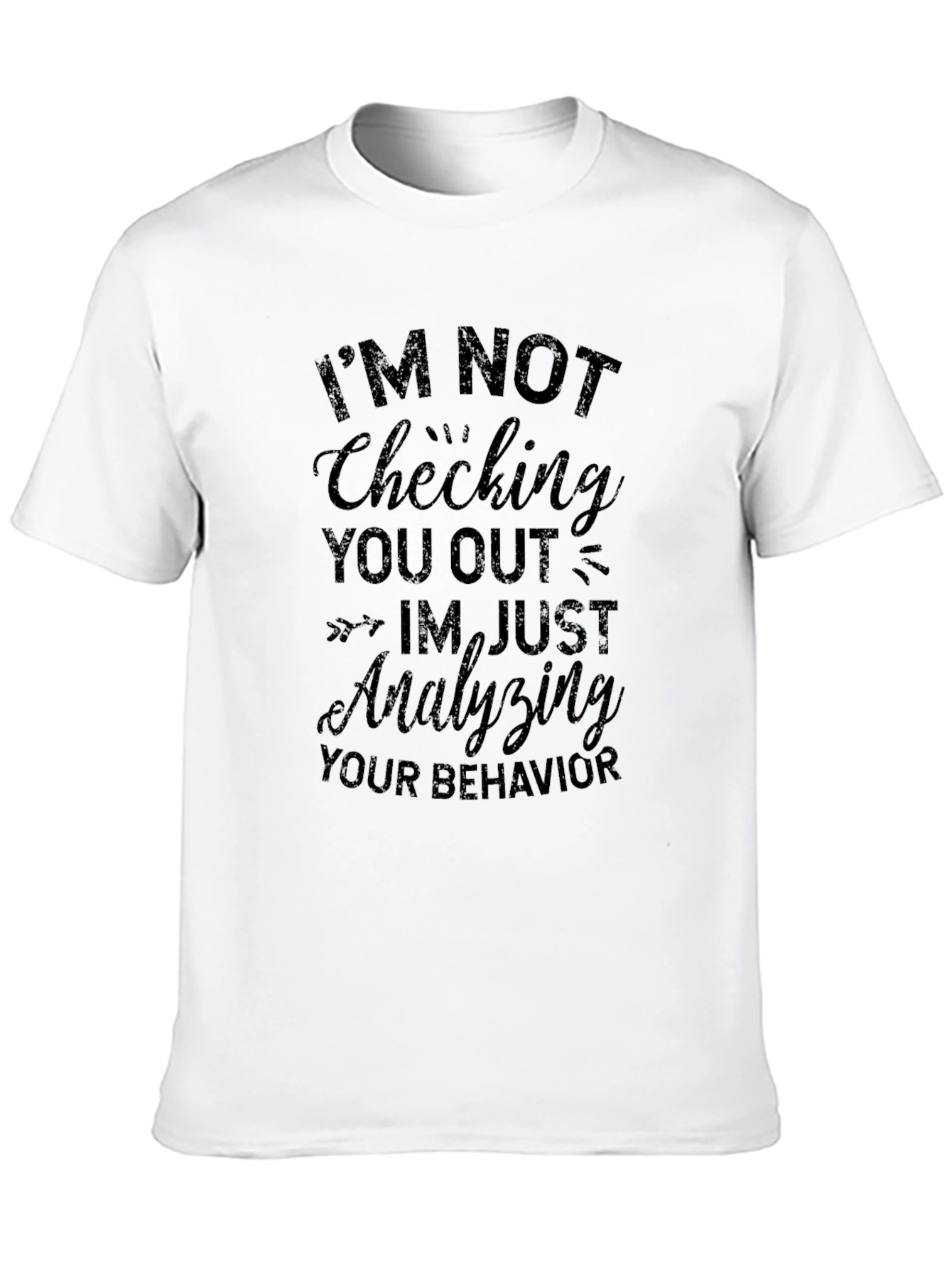 Black Analyzing Behavior Graphic Tee view 10