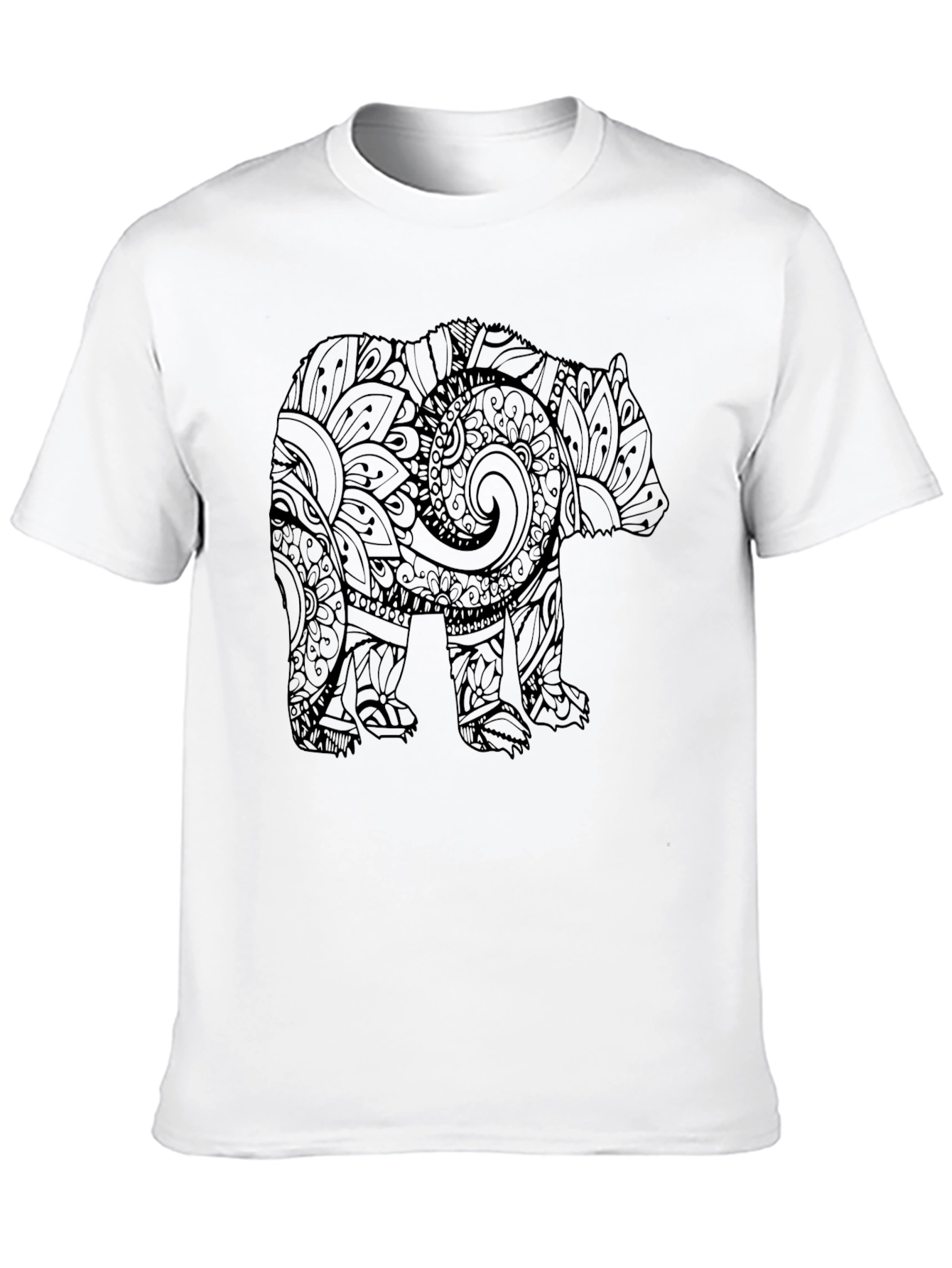 Black Bear Mandala Graphic Black T-Shirt view 10