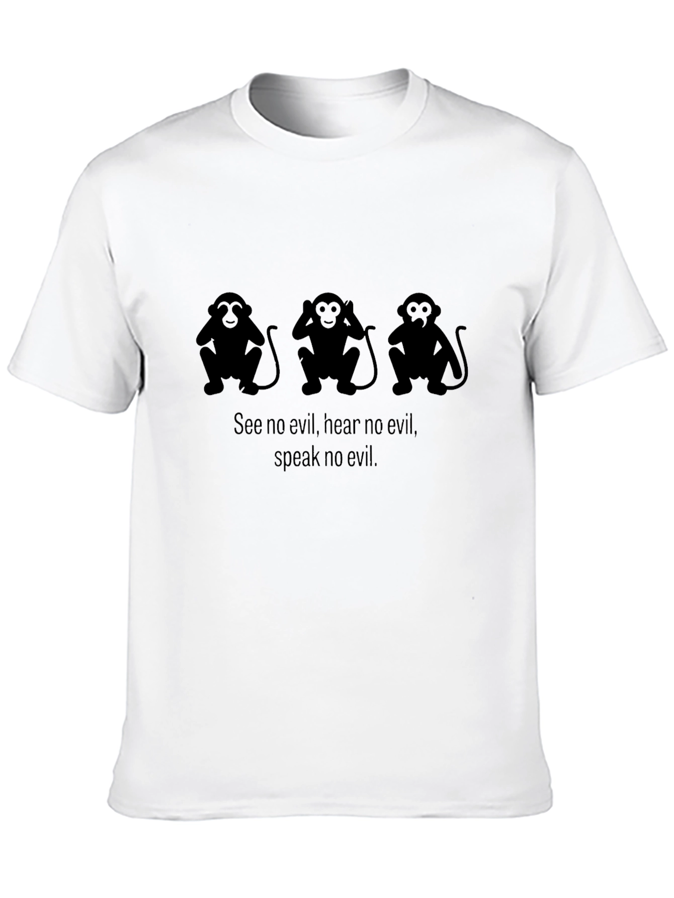 Black See No Evil Graphic Tee - Hear, Speak No Evil view 10