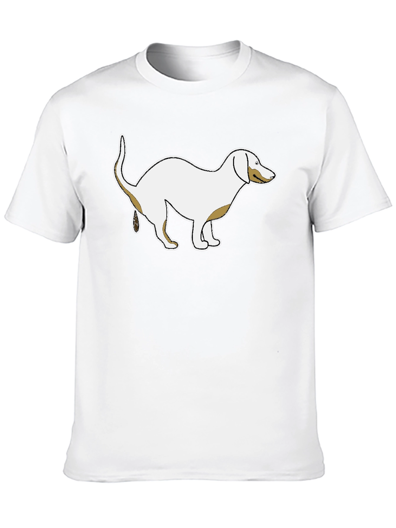 Black Funny Dog Pooping Humor T-Shirt view 10