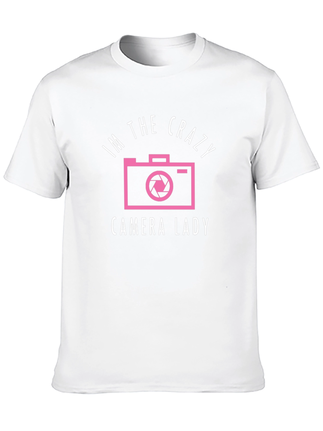 Black Crazy Camera Lady Graphic Tee - Photography Lover Shirt view 10