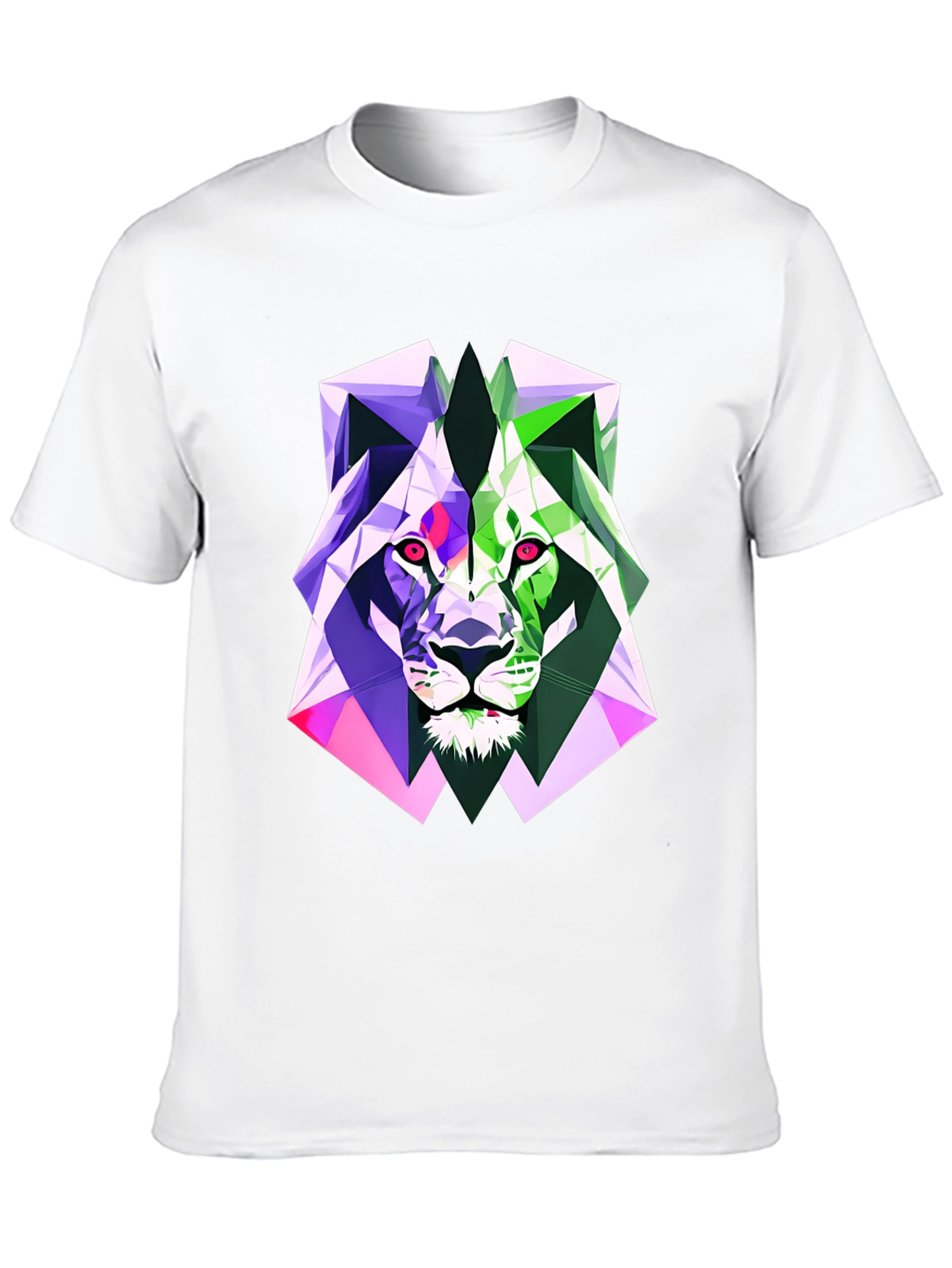 Black Geometric Lion Graphic Tee - Bold Style view 10