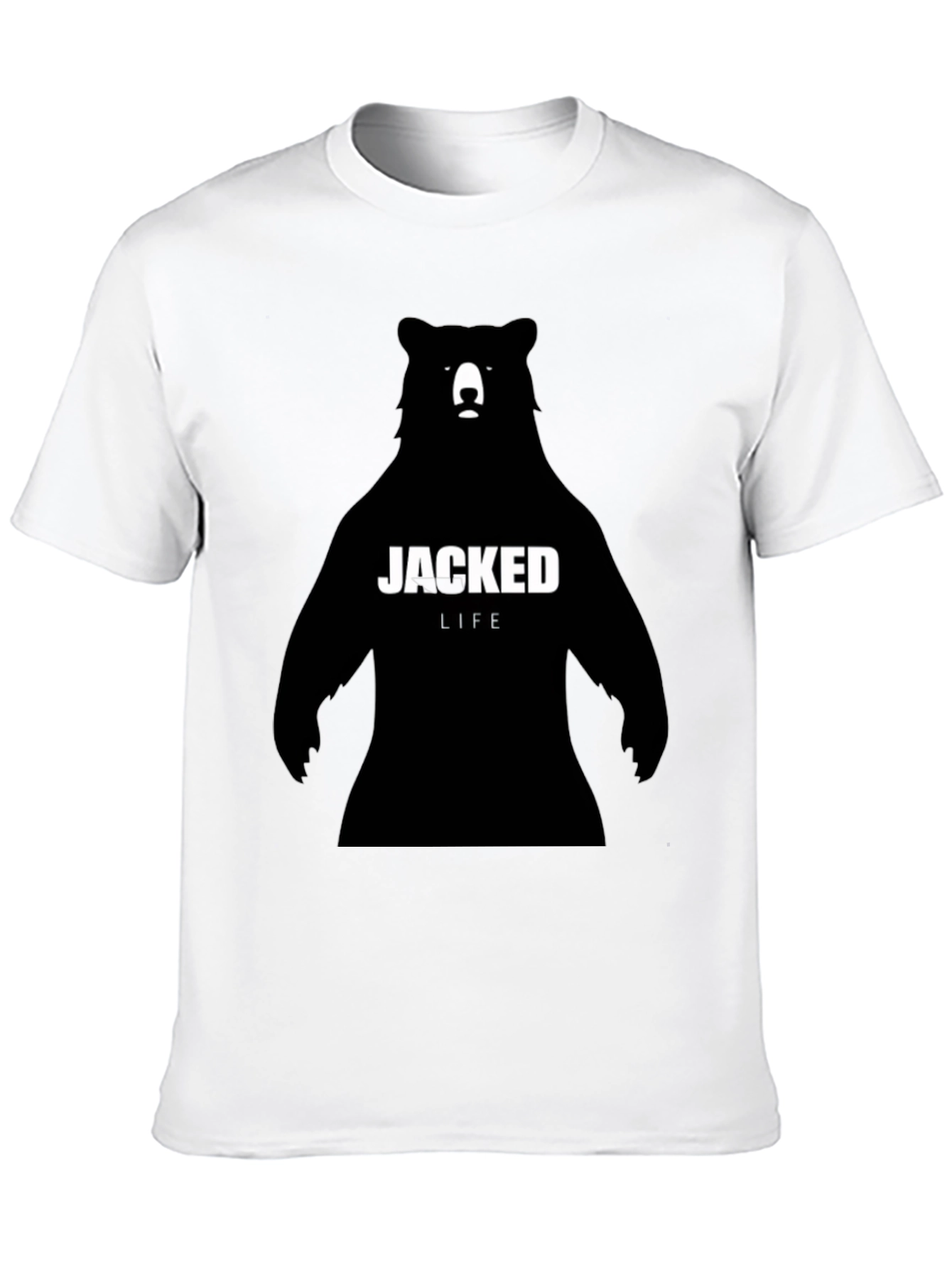 Black Jacked Life Bear Graphic T-Shirt - Black view 10