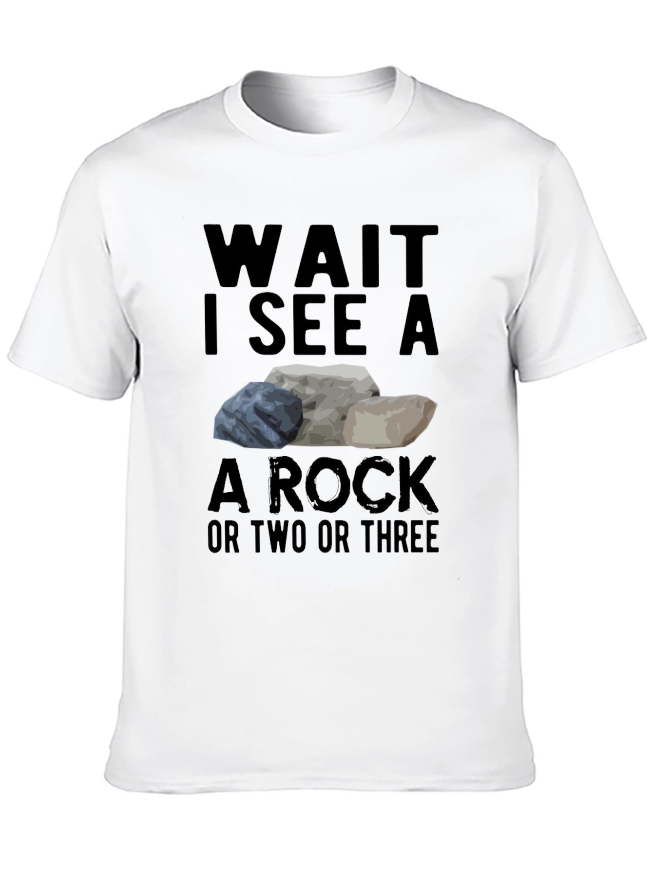 Black Wait I See a Rock T-Shirt Funny Geology Tee view 10