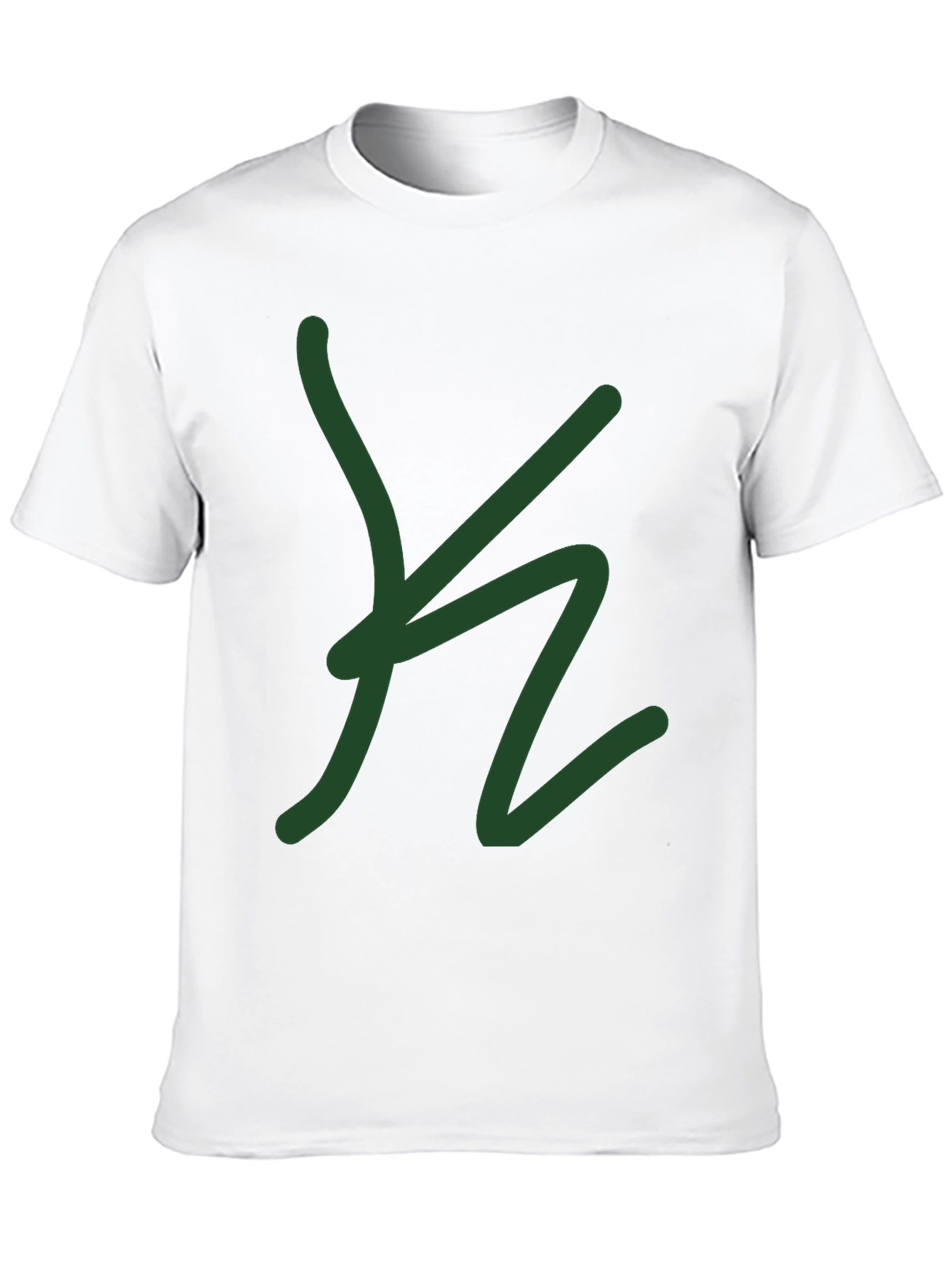 Black Black Graphic Tee - Abstract Green Design view 10