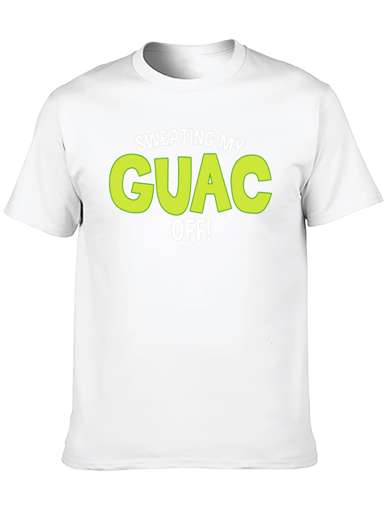 Black Sweating My Guac Off! Funny Graphic Tee view 10