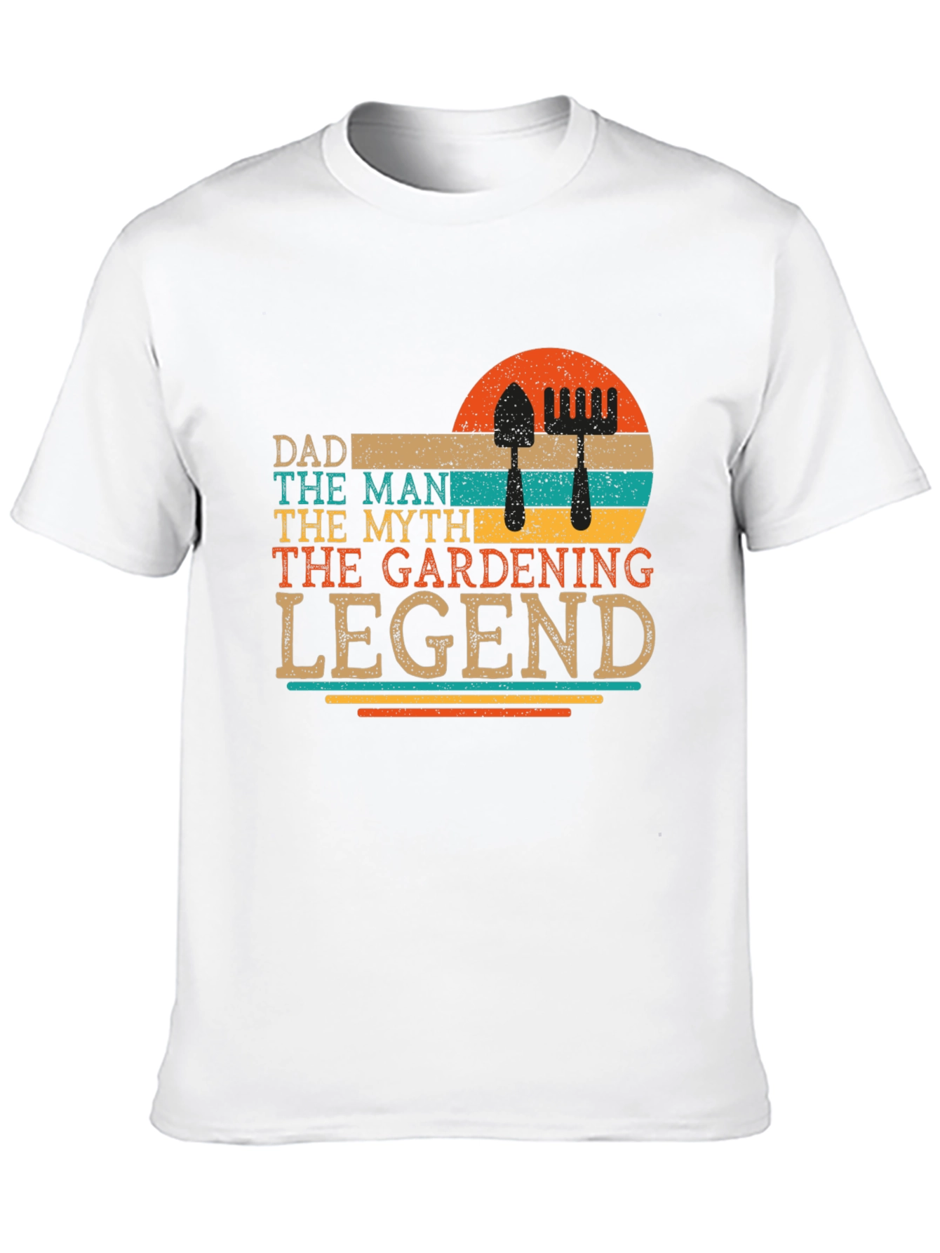 Black Dad Gardening Legend Retro Graphic Tee view 10