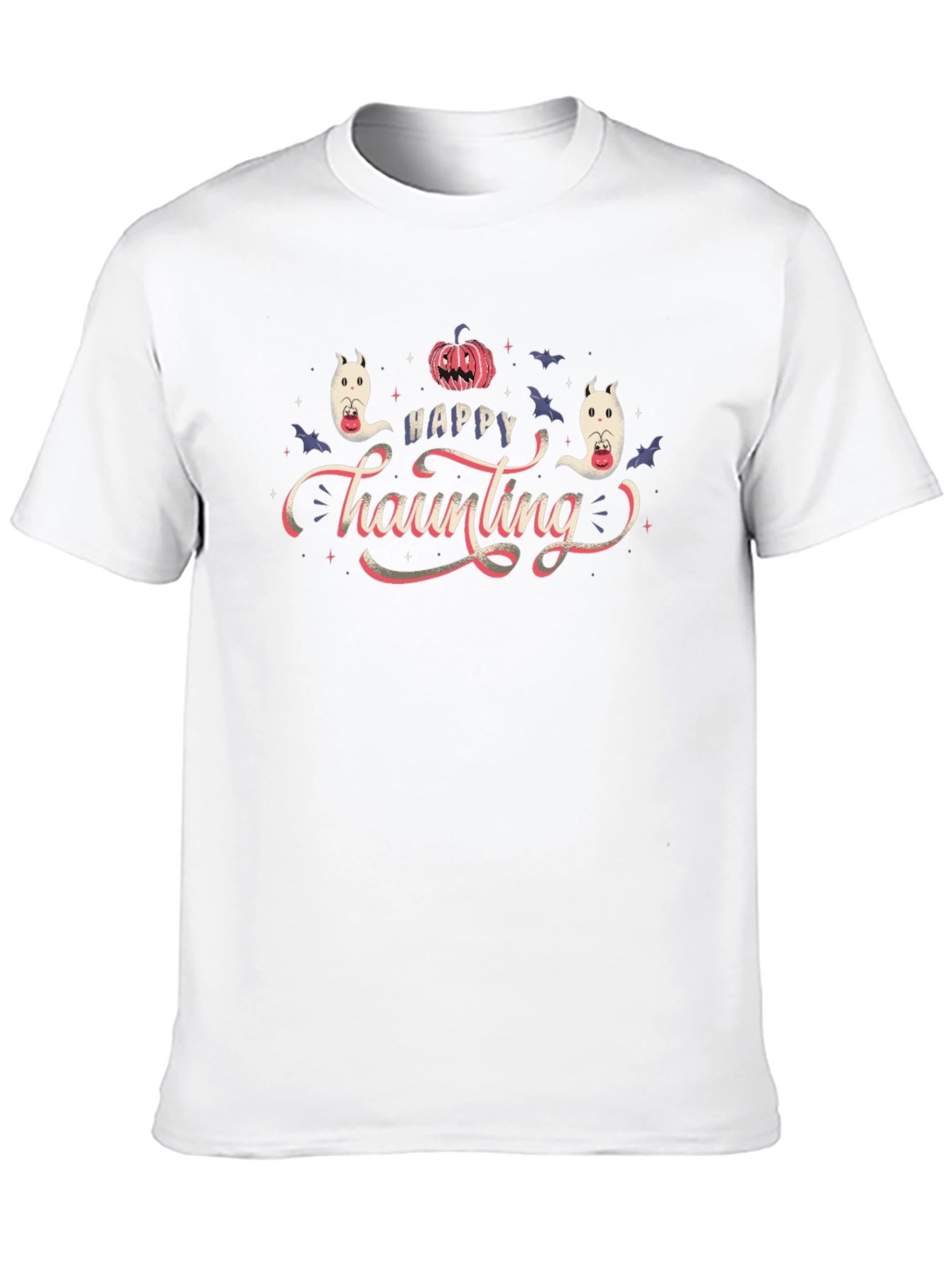 Black Happy Haunting Halloween T-Shirt view 10