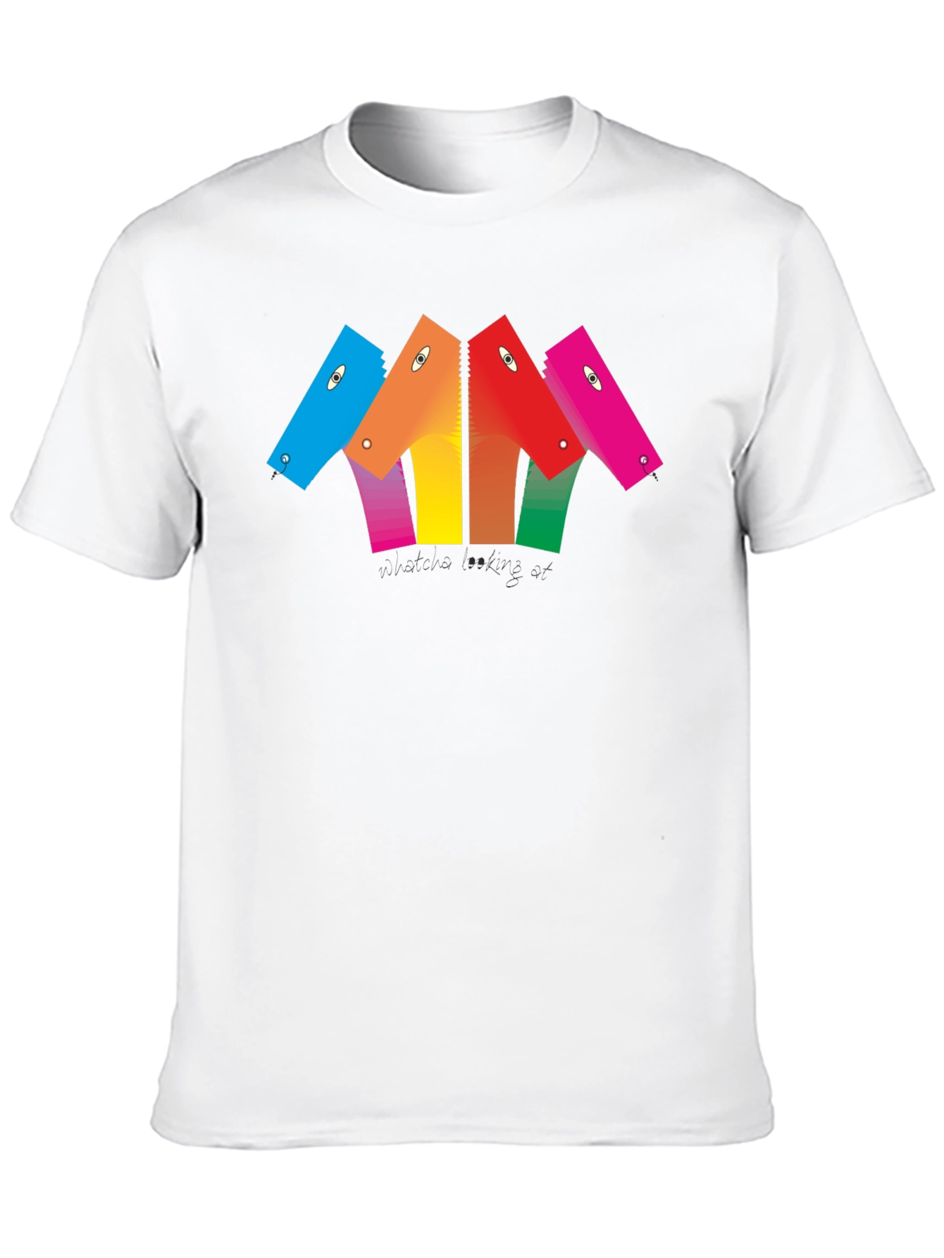 Black Abstract Colorful Heads Graphic T-Shirt - Unisex Black Tee view 10