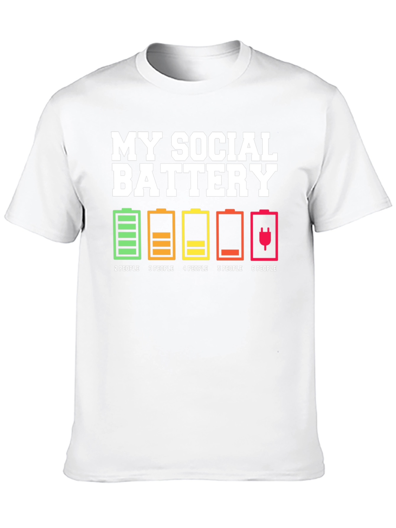 Black My Social Battery T-Shirt - Introvert Humor Tee view 10