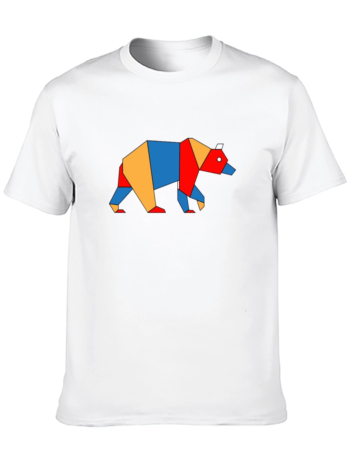 Black Geometric Bear Graphic Tee - Black view 10