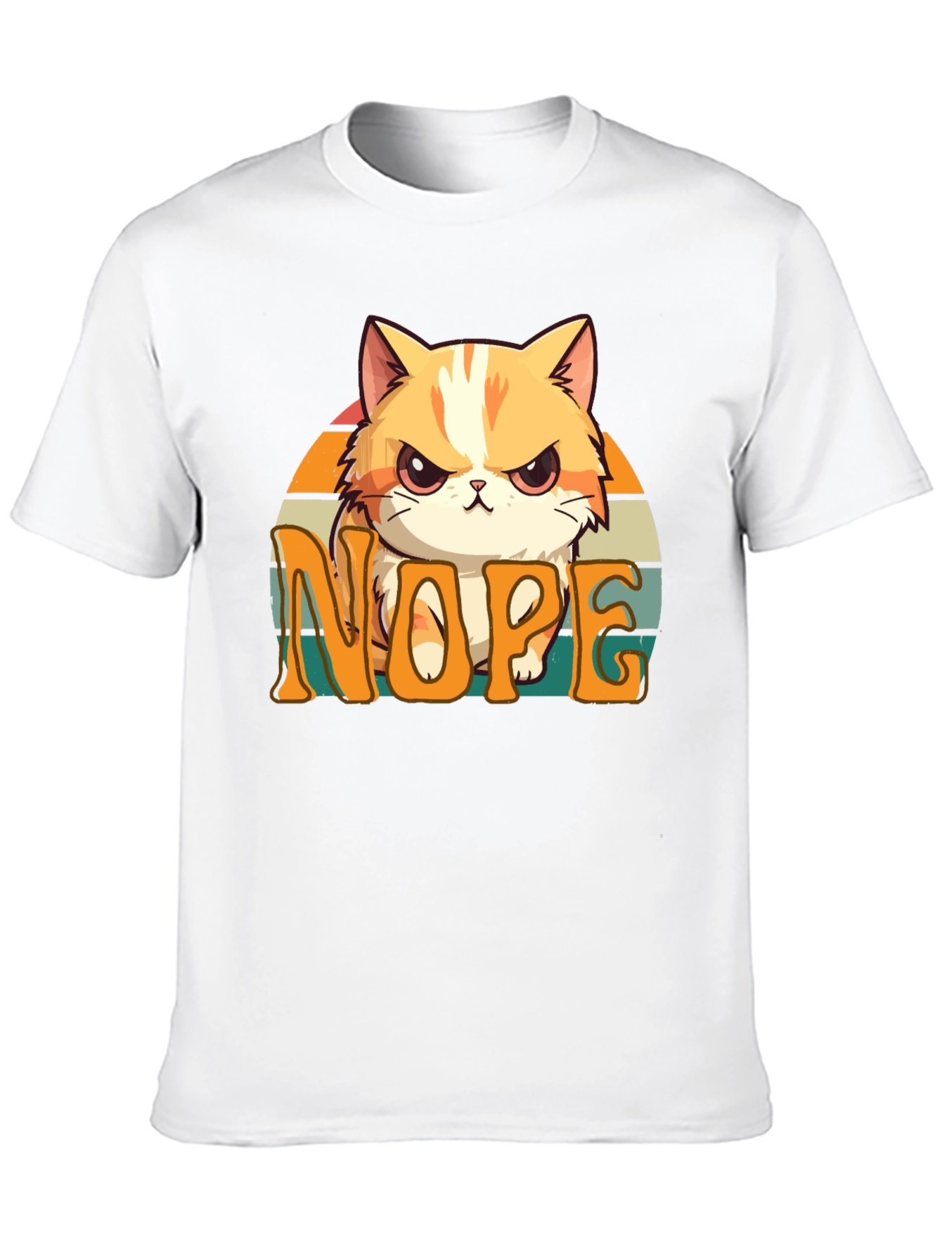 Black Nope Cat Graphic Tee - Unisex Comfort view 10